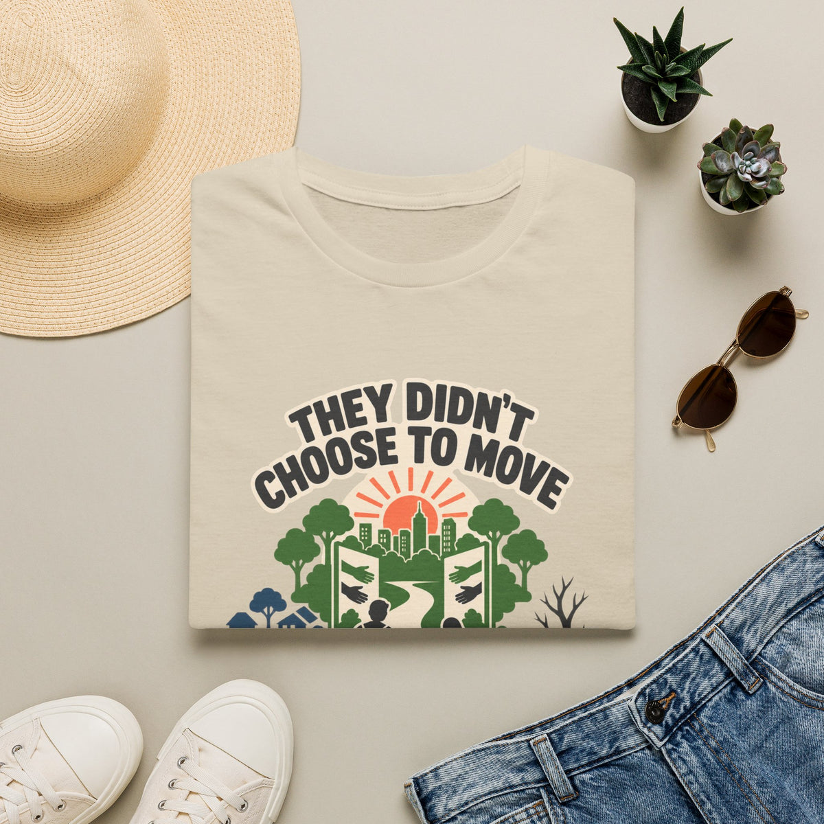 "They Didn't Choose to Move, The Climate Did" Environmental Awareness Tee