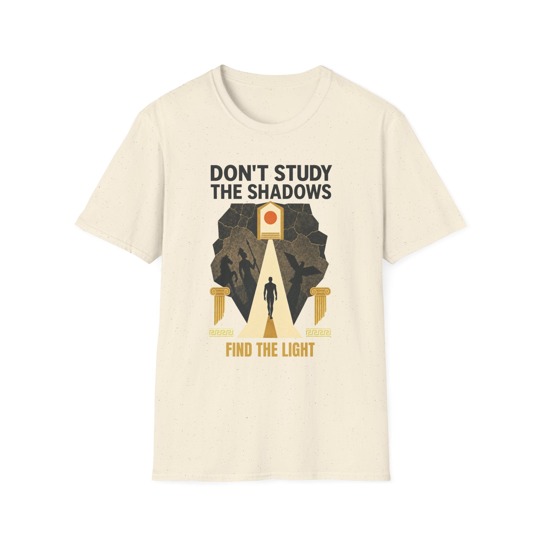 "Don't Study the Shadows, Find the Light" Inspirational Graphic Tee