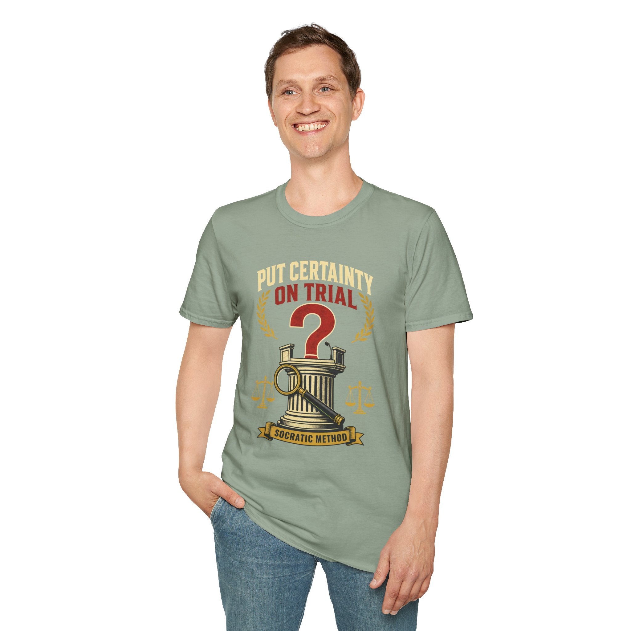 "Put Certainty On Trial" Questioning Democracy Graphic Tee