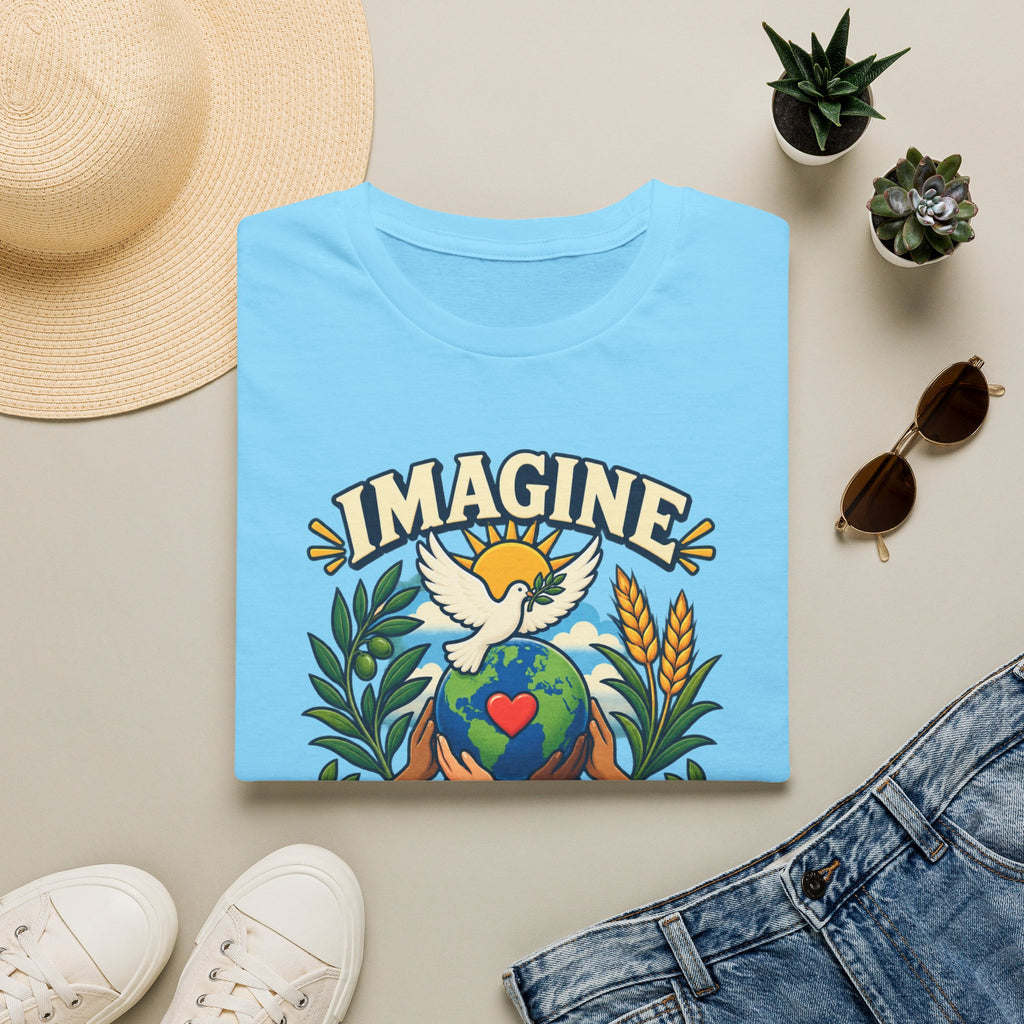 Imagine Peace T-Shirt — Dove, Earth & Plants Graphic Tee