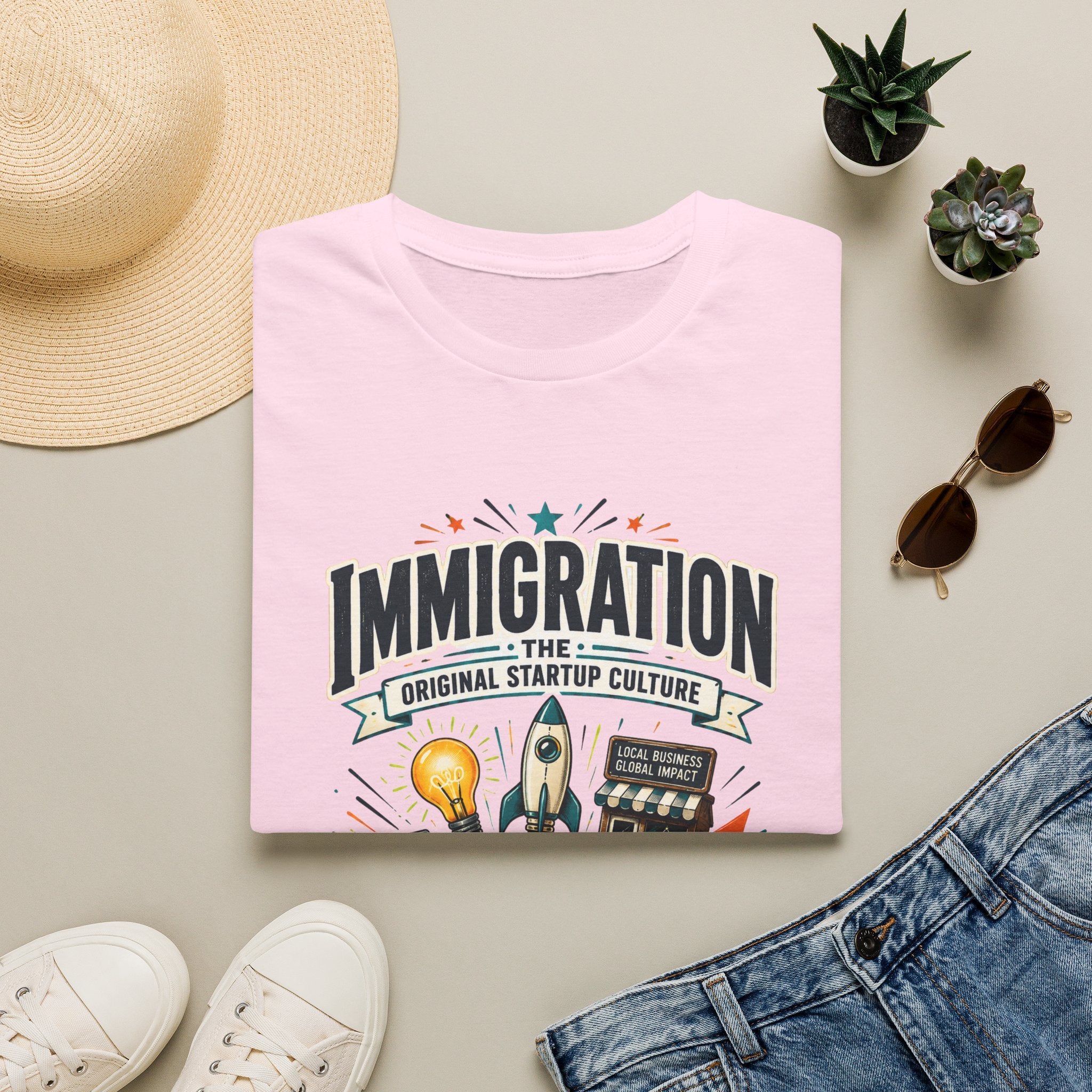 Immigration T-Shirt — "Immigration: The Original Startup Culture" Graphic Tee