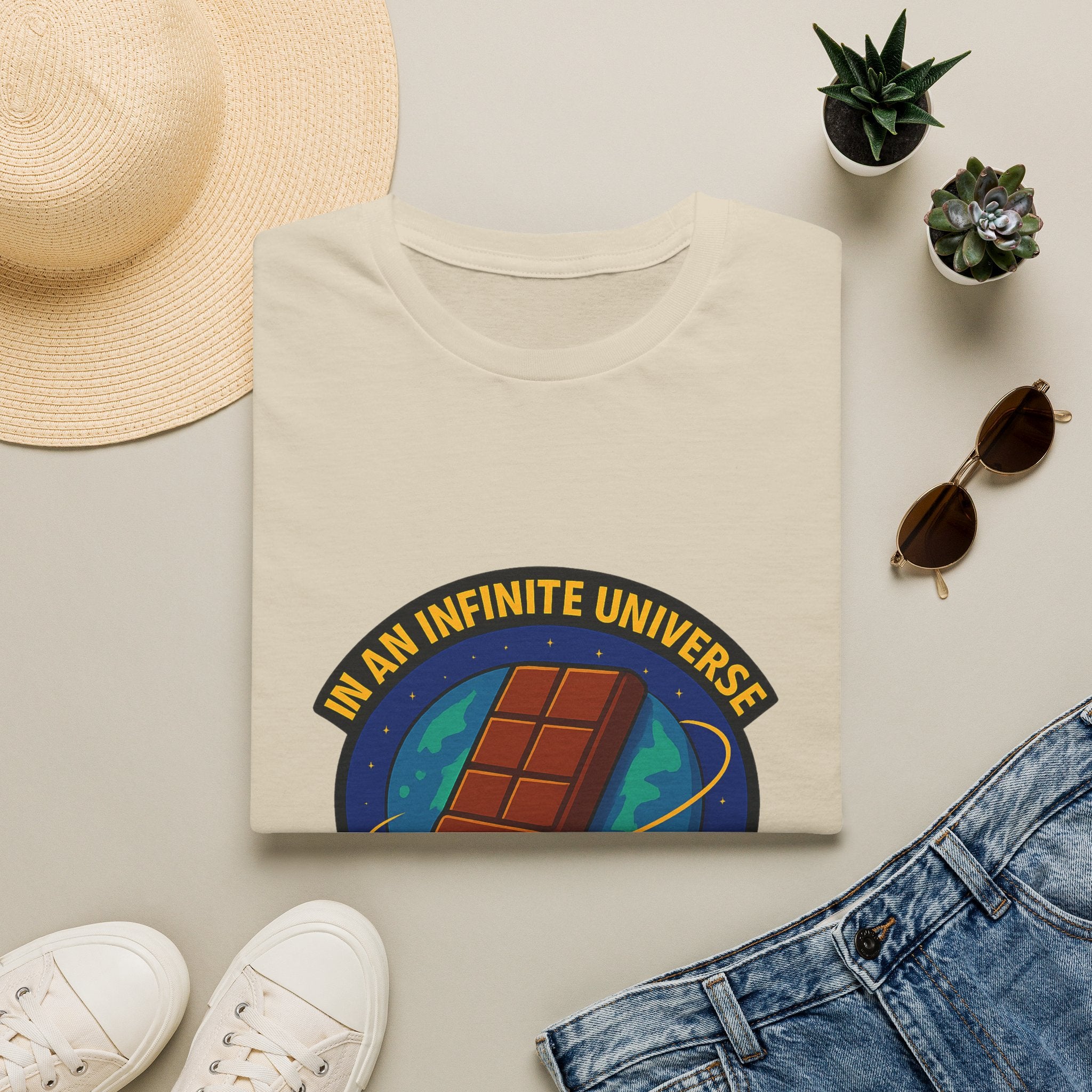 "In an Infinite Universe This Is the Only Planet With Chocolate" Graphic Tee