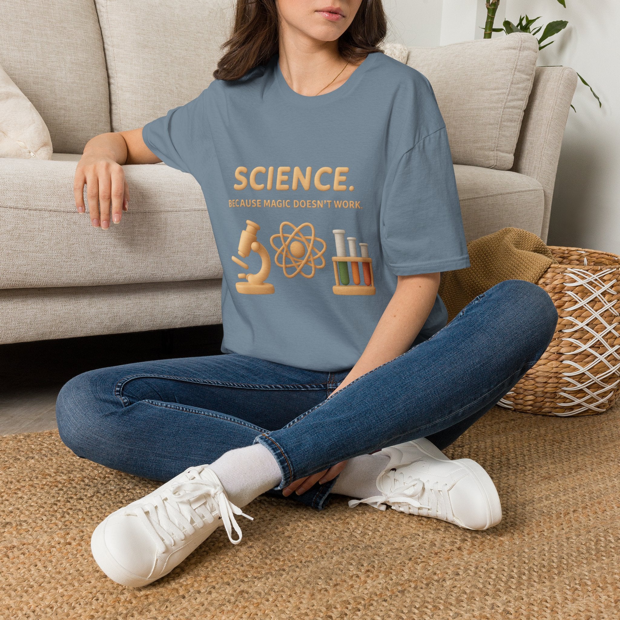 Science T-Shirt — “Science. Because Magic Doesn’t Work.” Graphic Tee for STEM Lovers