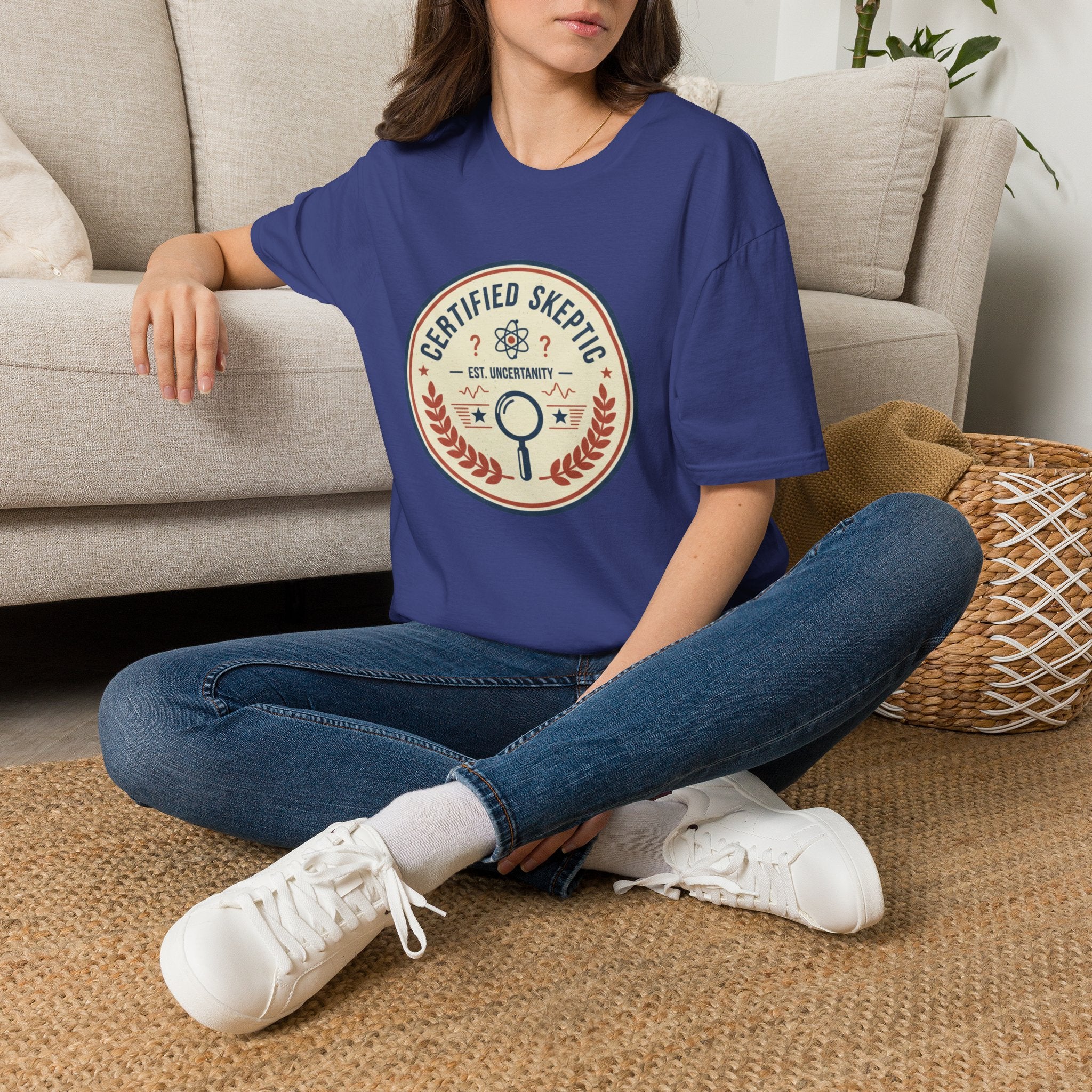 Certified Skeptic T-Shirt — 'Est. Uncertainty' Retro Science Tee