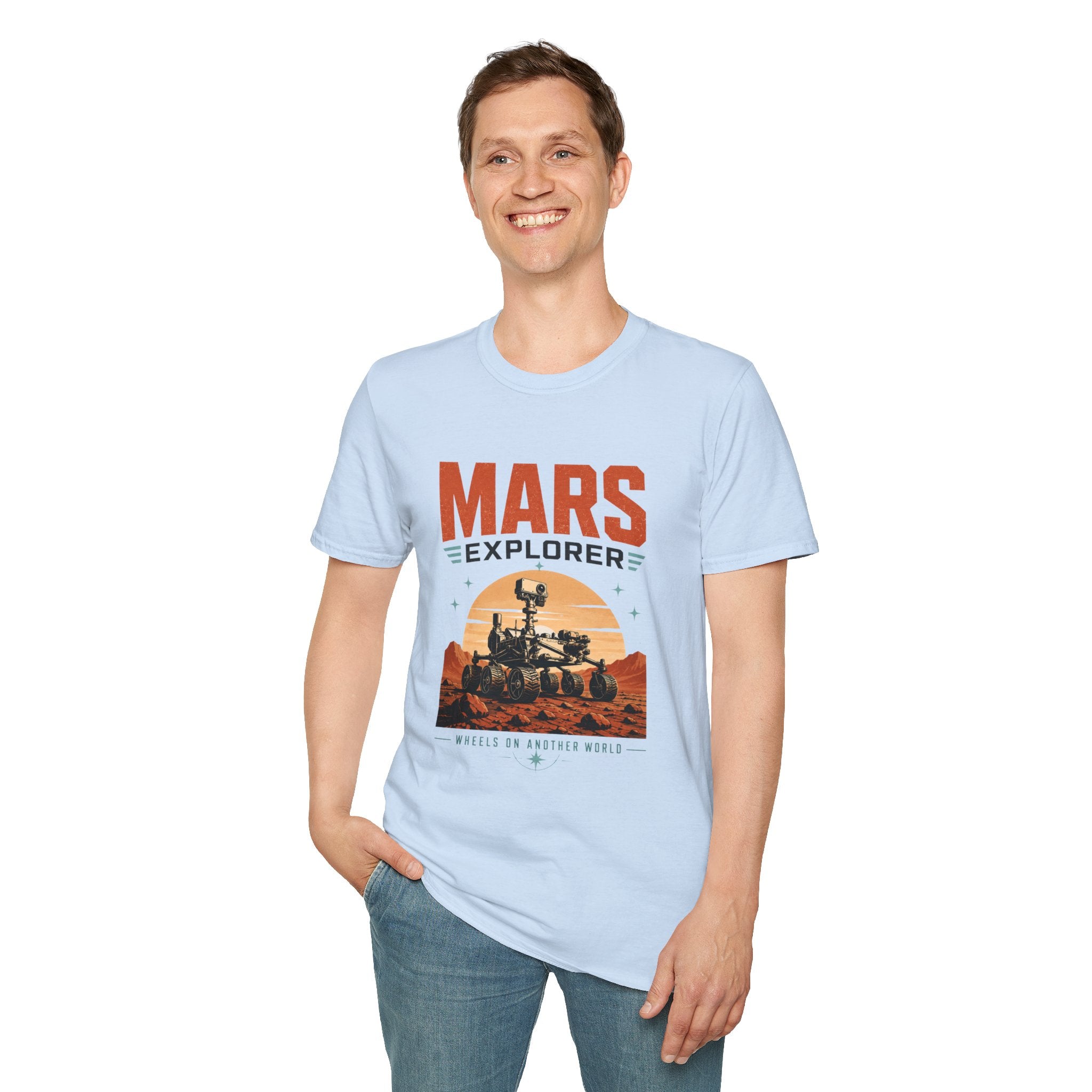 Mars Explorer T-Shirt — Retro Space Rover Graphic Tee