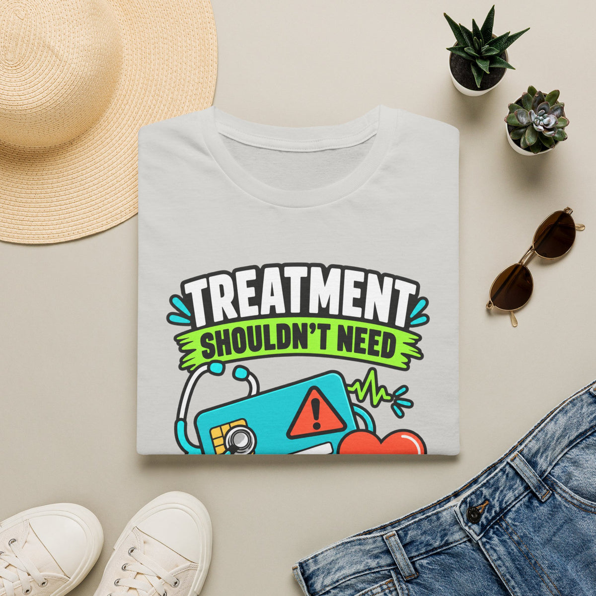 'Treatment Shouldn't Need Credit Score' Medical Justice Graphic Tee