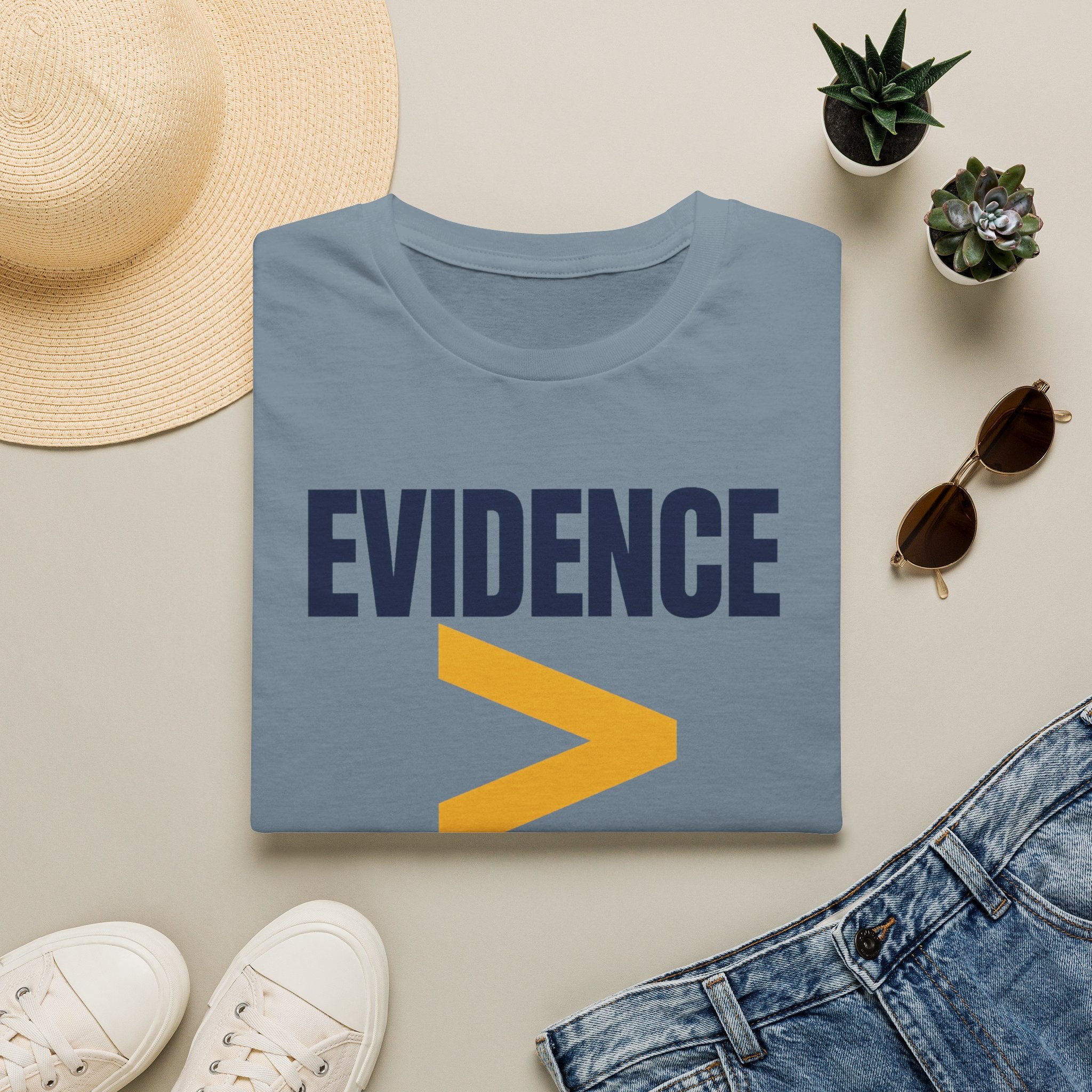 Evidence greater than belief T-Shirt