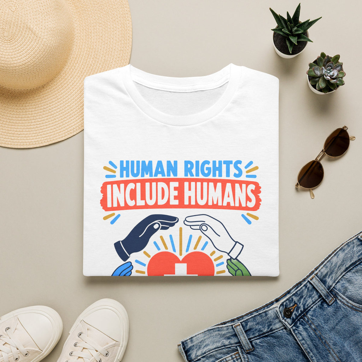 Human Rights Include Humans T-Shirt — Healthcare Worker Solidarity Tee
