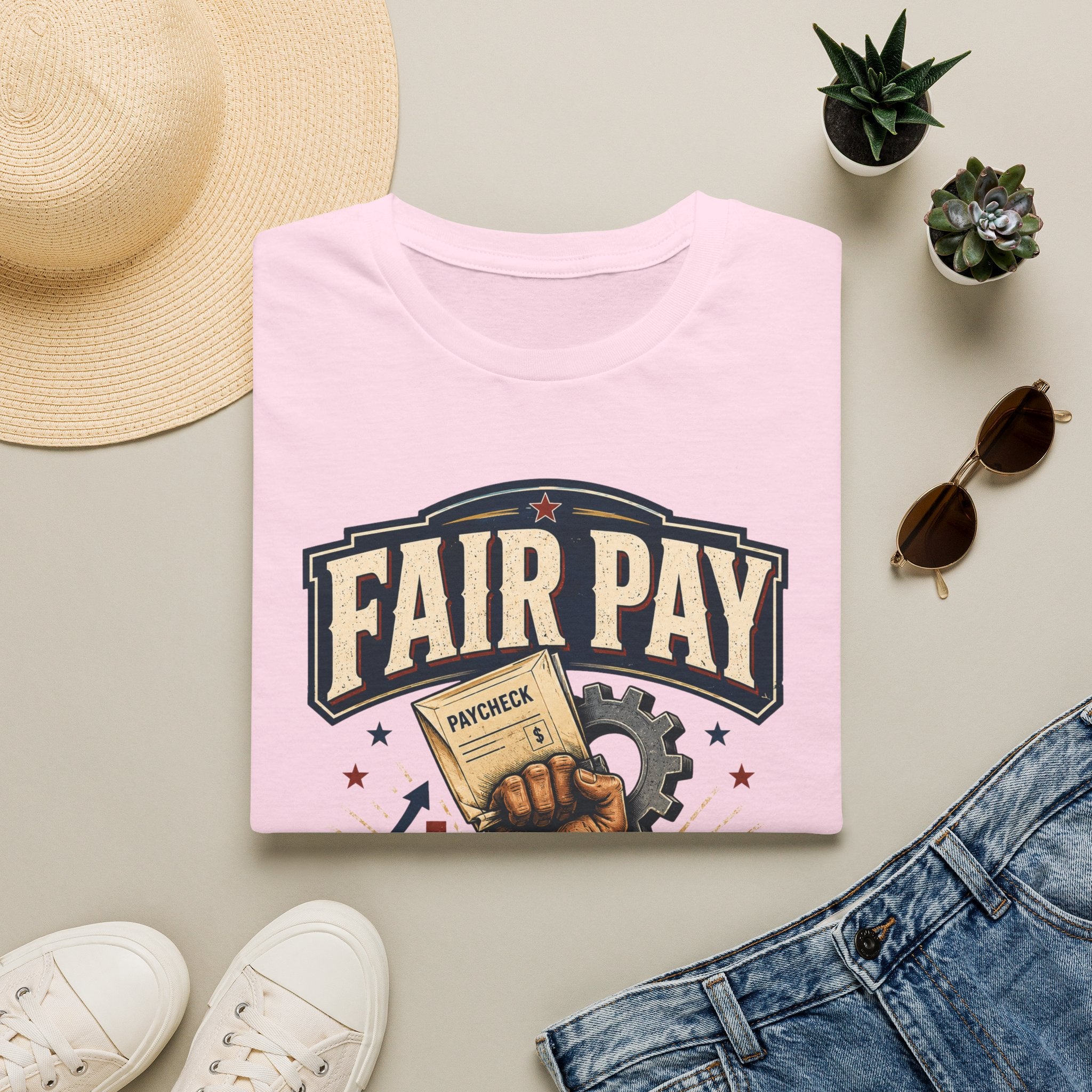Fair Pay T-Shirt — "Fair Pay Was Never a Gift" Labor Rights Graphic Tee