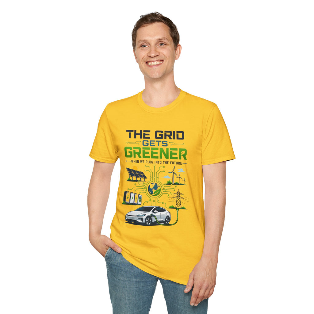 "The Grid Gets Greener" Eco Renewable Energy Tee
