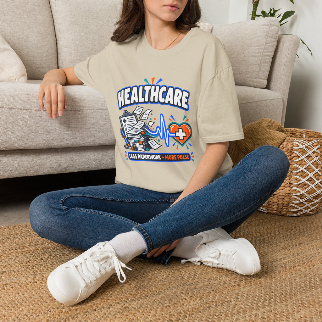 Healthcare T-Shirt — Funny "Less Paperwork, More Patients" Medical Appreciation Tee