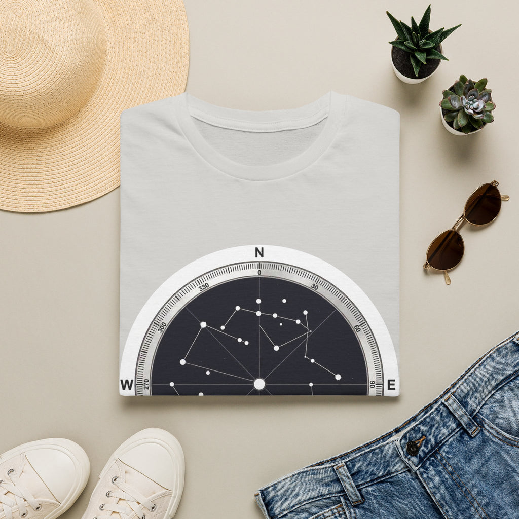 Constellation Compass T-Shirt — Night Sky Star Map Tee