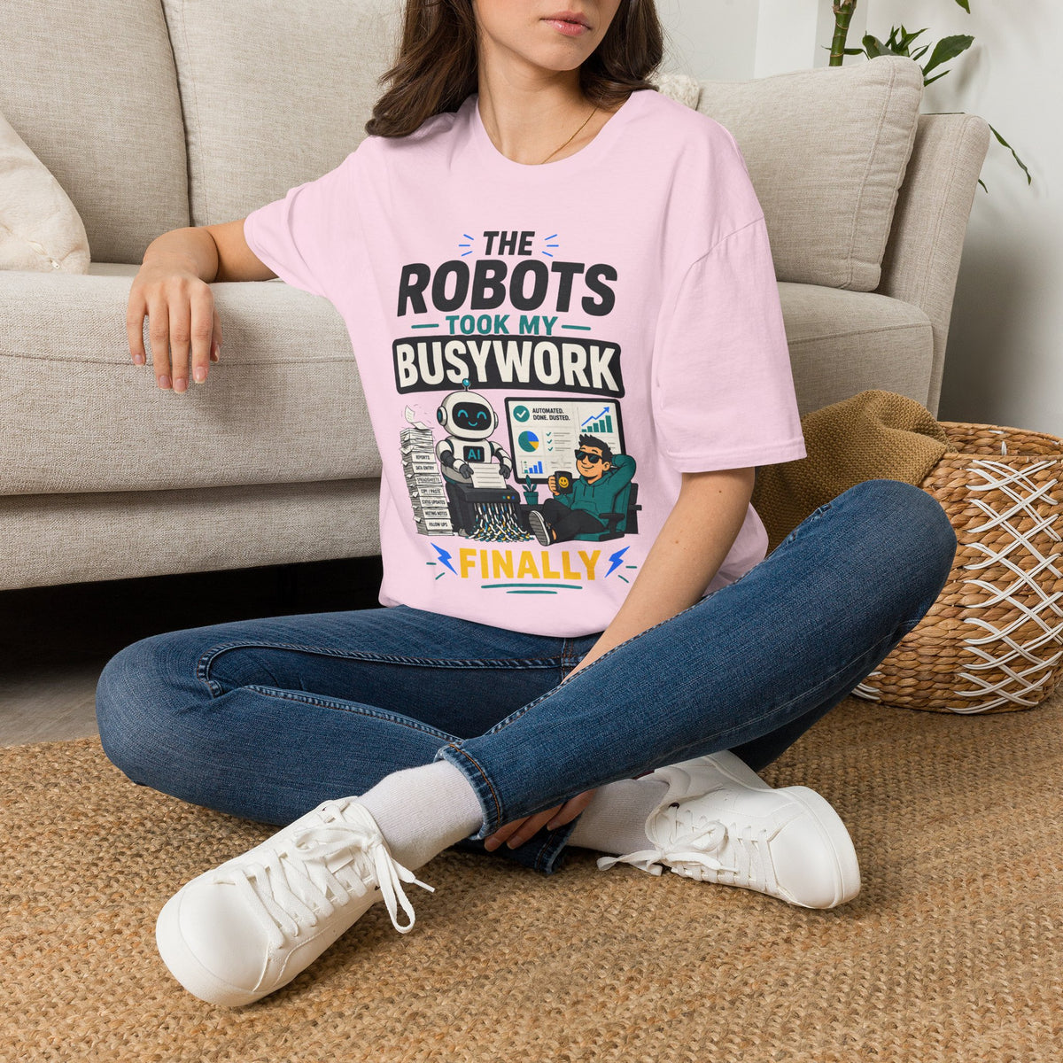 Robots Took My Busywork T‑Shirt — Funny Automation & AI Humor Tee