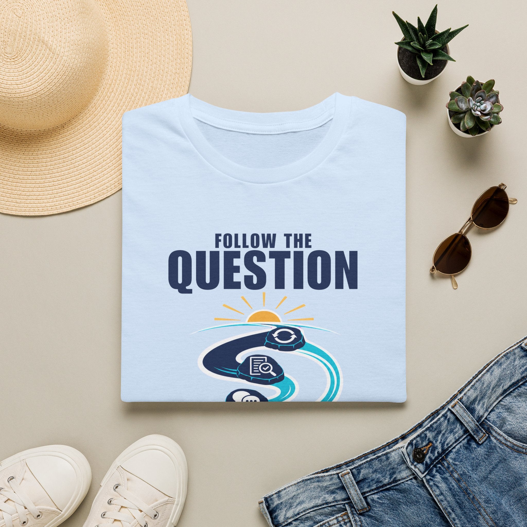 Follow the Question T-Shirt — Inspirational Travel & Curiosity Tee