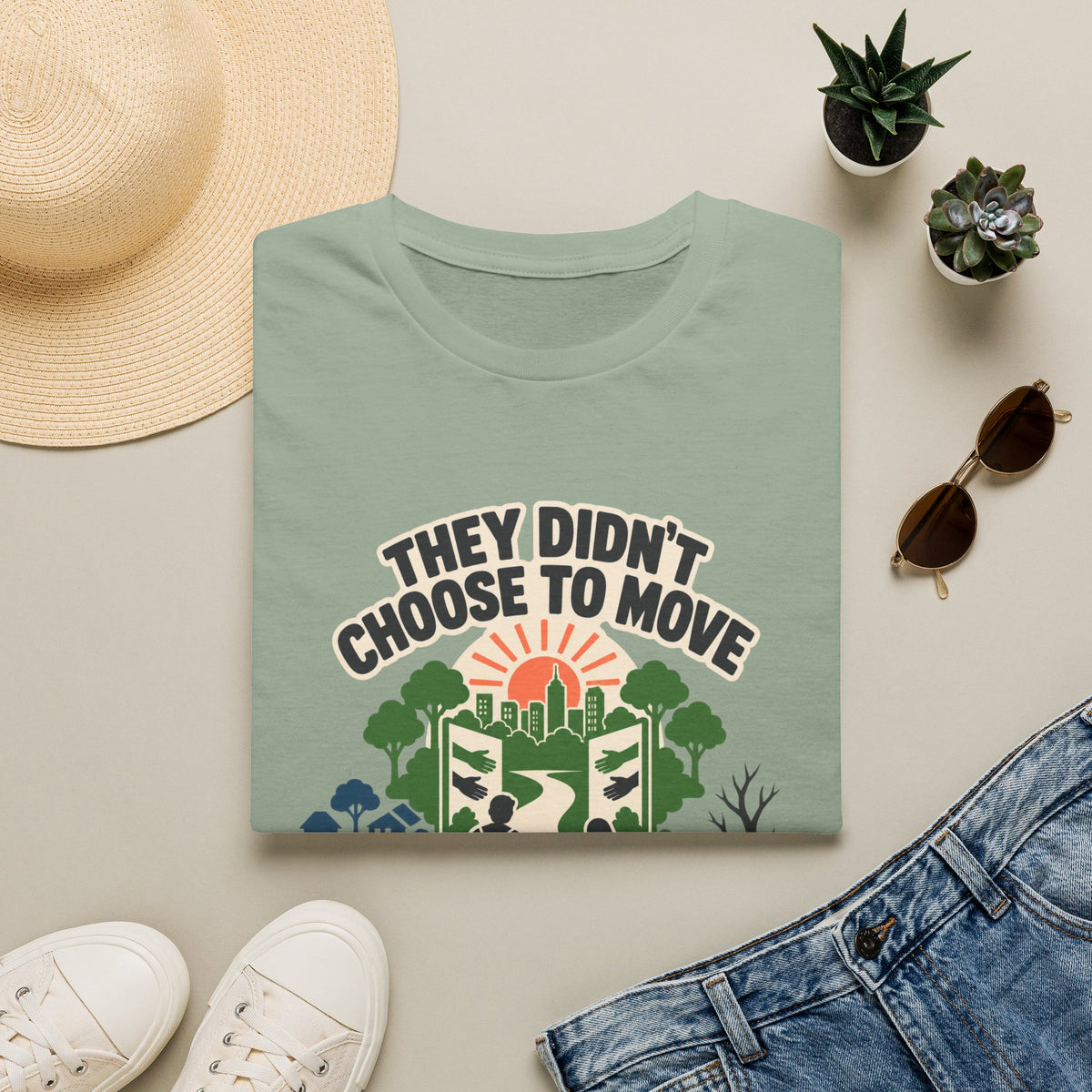 "They Didn't Choose to Move, The Climate Did" Environmental Awareness Tee