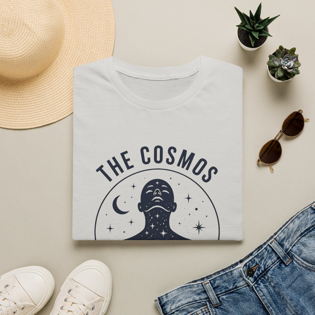 Cosmos Graphic Tee — "The Cosmos Is Within Us" Spiritual Astronomy Shirt