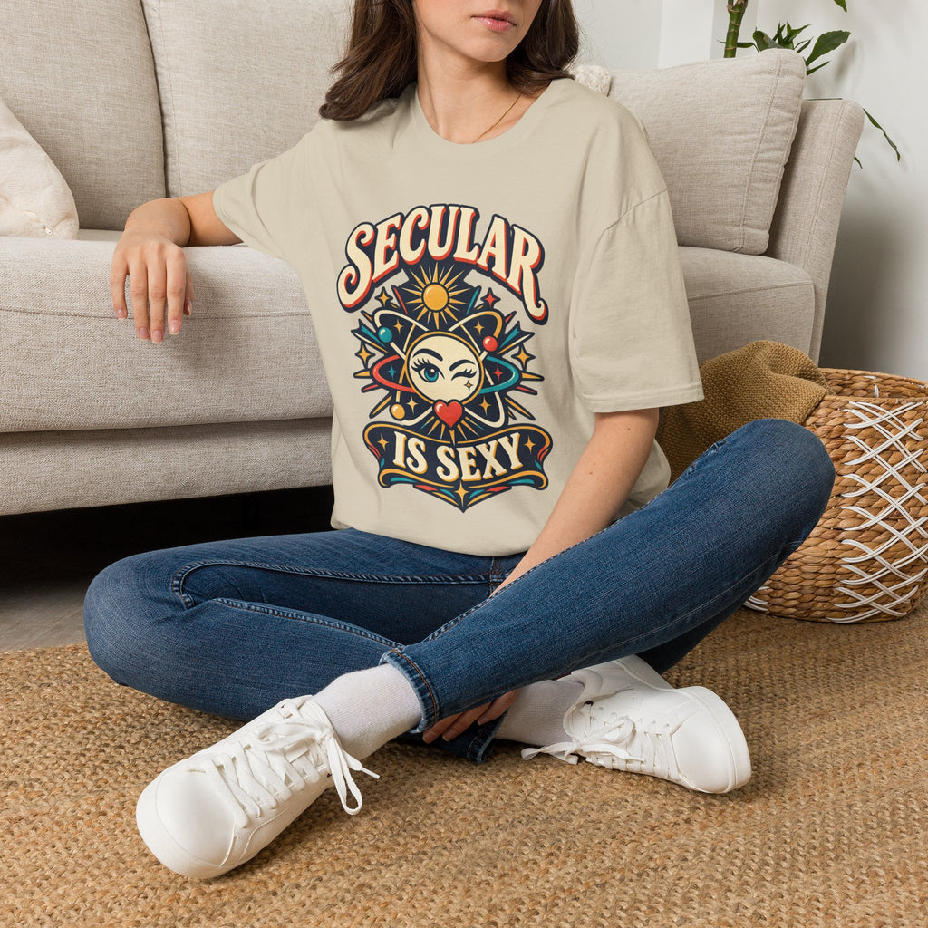 Secular Is Sexy T-Shirt — Retro Spiritual Sun Graphic Tee