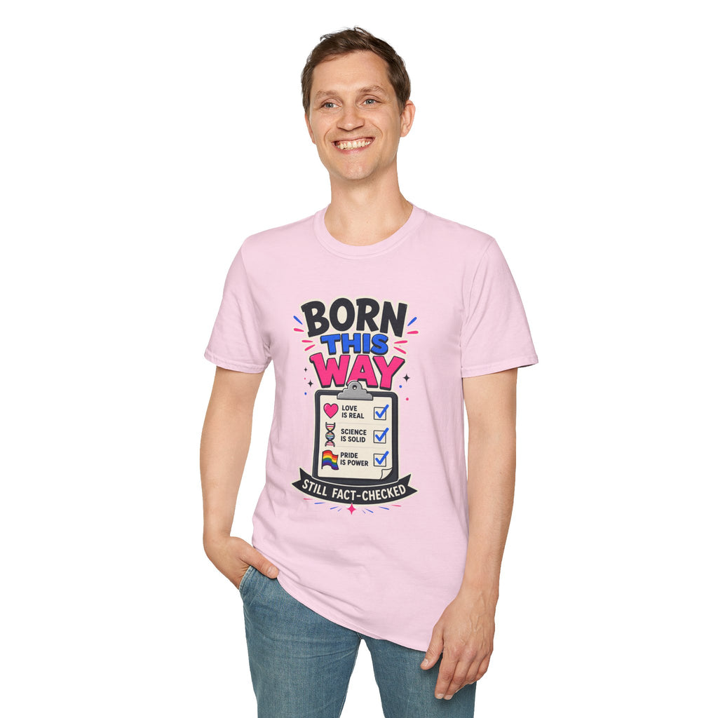 Born This Way T-Shirt — Pride LGBTQ+ Checklist Graphic Tee