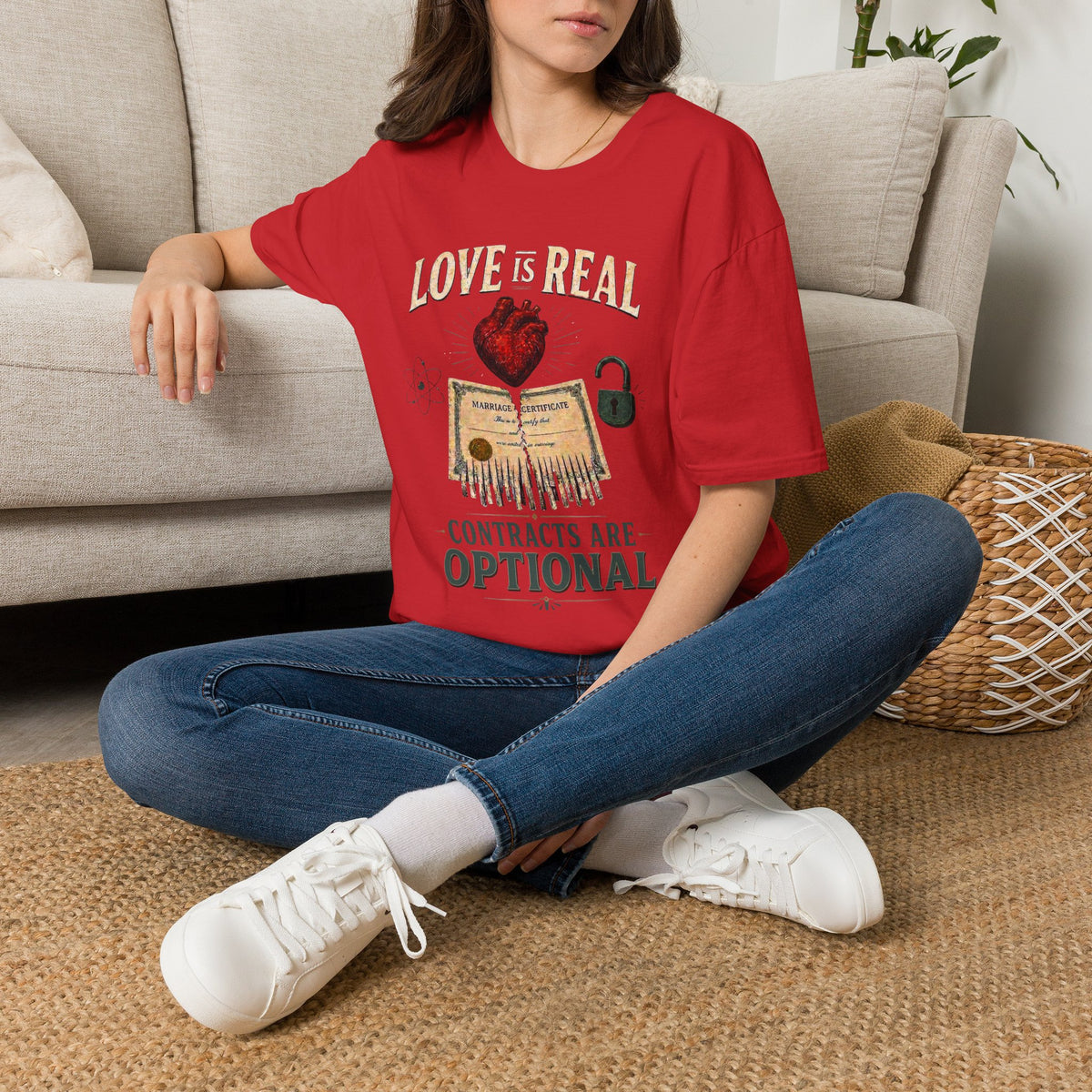 Love Is Real, Contracts Are Optional Graphic Tee