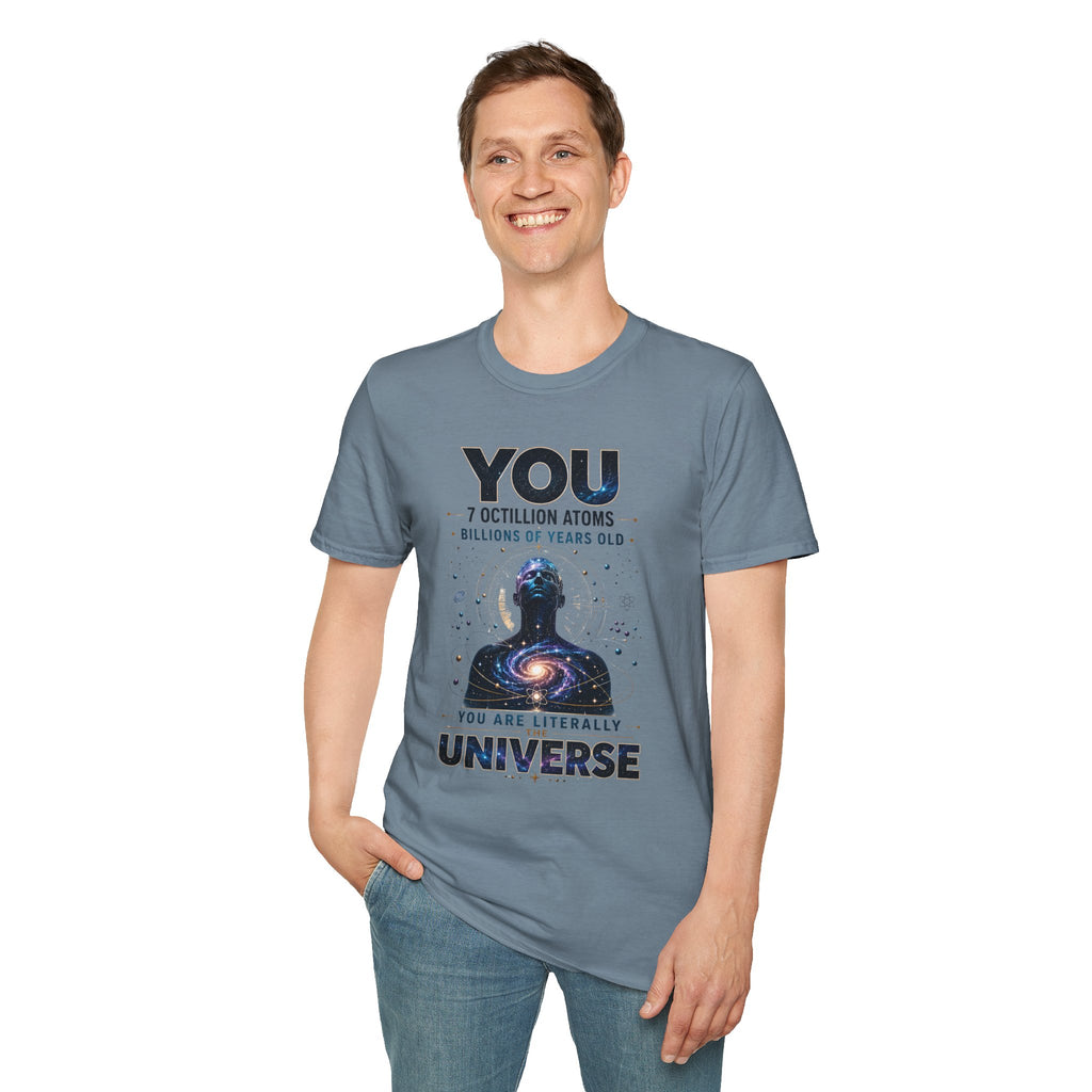 T-Shirt — "YOU: 7 Octillion Atoms, Billions of Years Old" Inspirational Science Tee