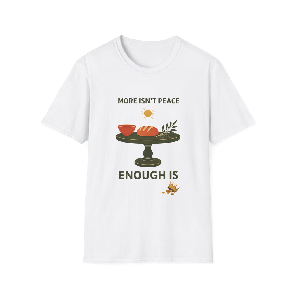 “More Isn't Peace, Enough Is” Minimalist Kitchen Illustration