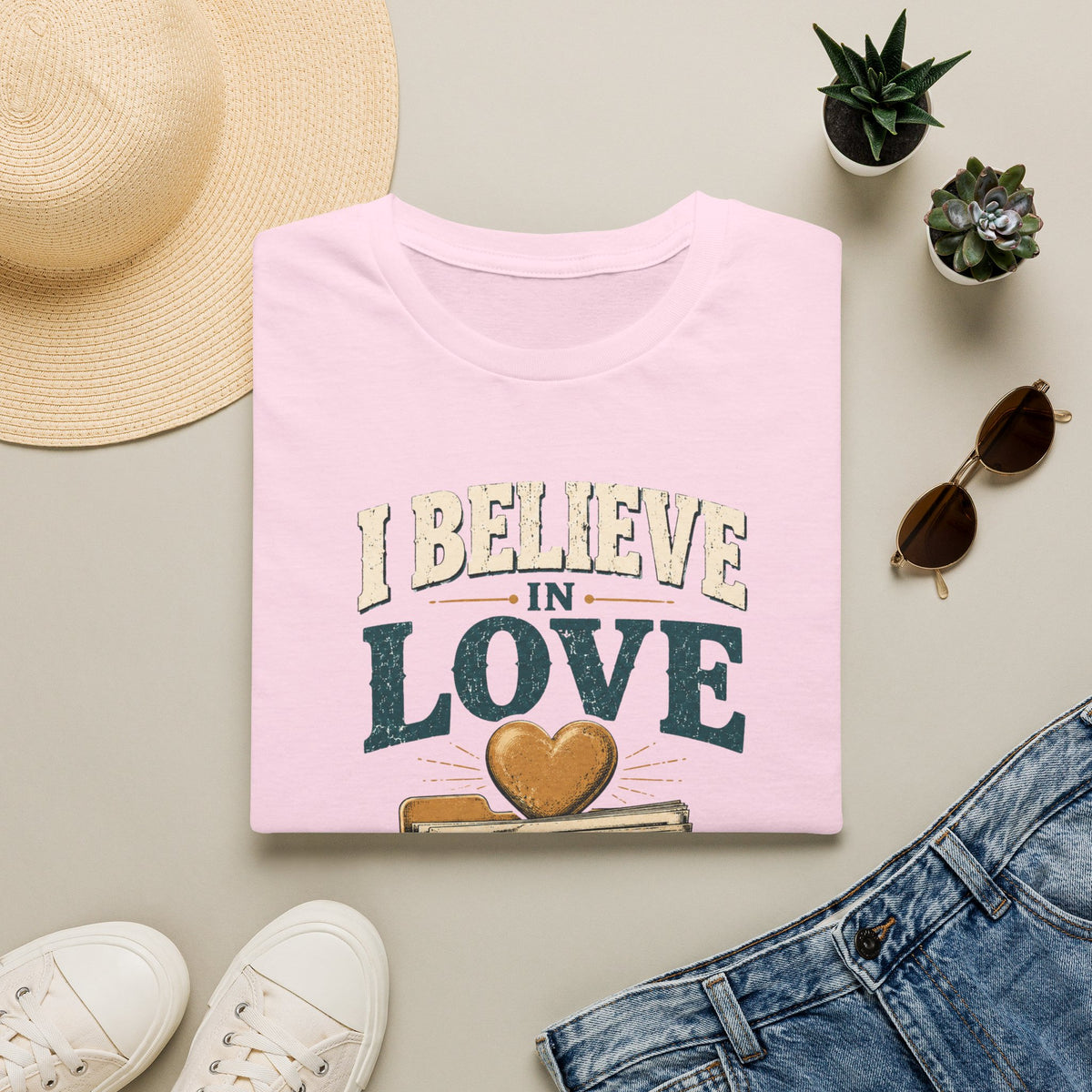 I Believe in Love T-Shirt — Funny Marriage License Optional Graphic Tee