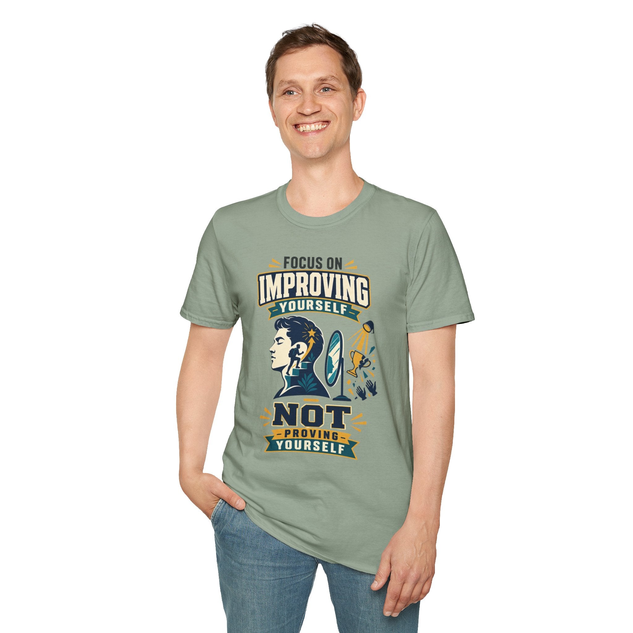 "Focus on Improving Yourself, Not Proving Yourself" Motivational Tee
