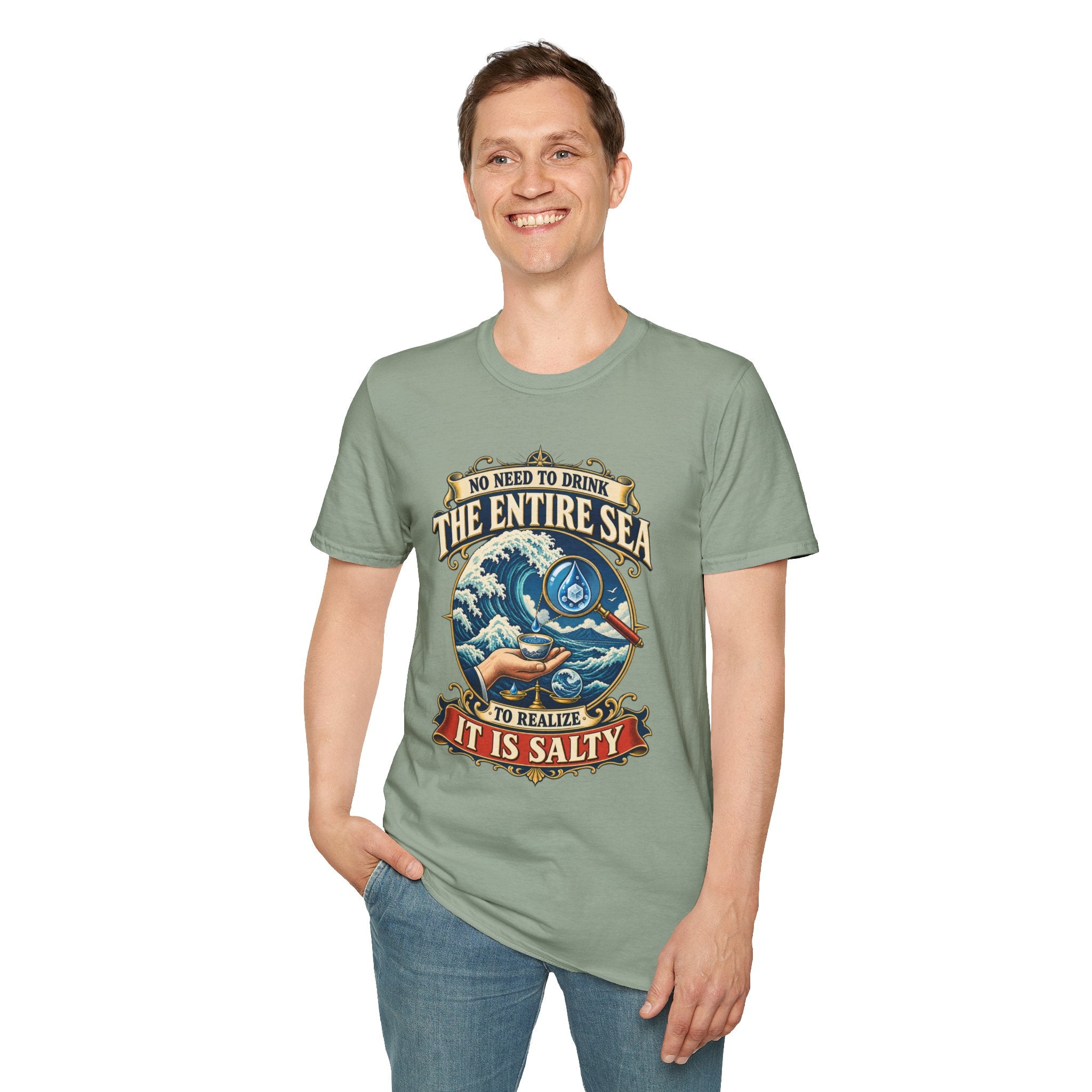 "No Need to Drink the Entire Sea" Salty Ocean Graphic Tee