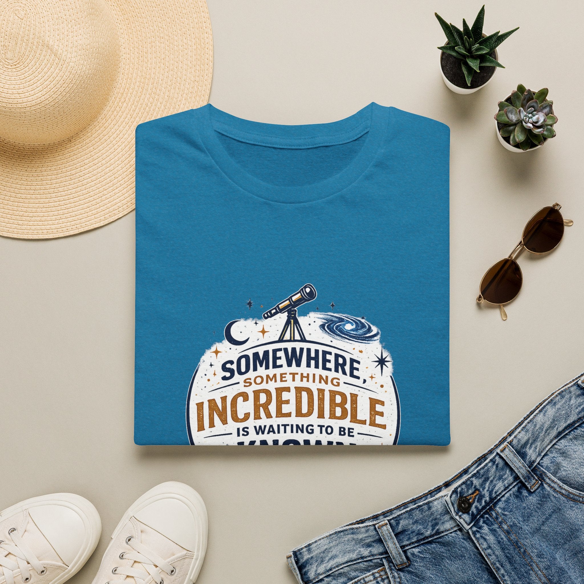 'Somewhere, Something Incredible Is Waiting to Be Known' Astronomy Graphic Tee