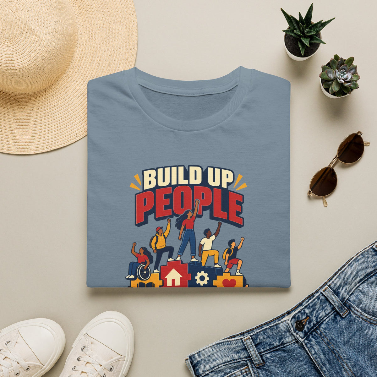 "Build Up People Not Prisons" Social Justice Graphic Tee
