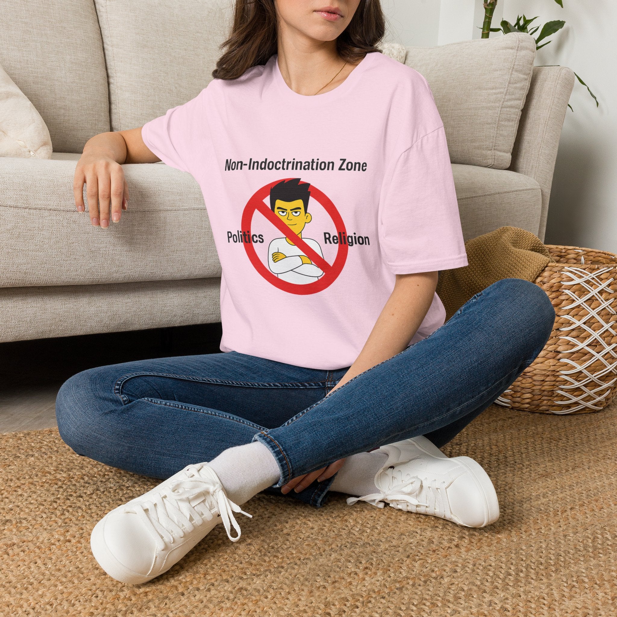 Non‑Indoctrination Zone T-Shirt — No Politics or Religion Graphic Tee