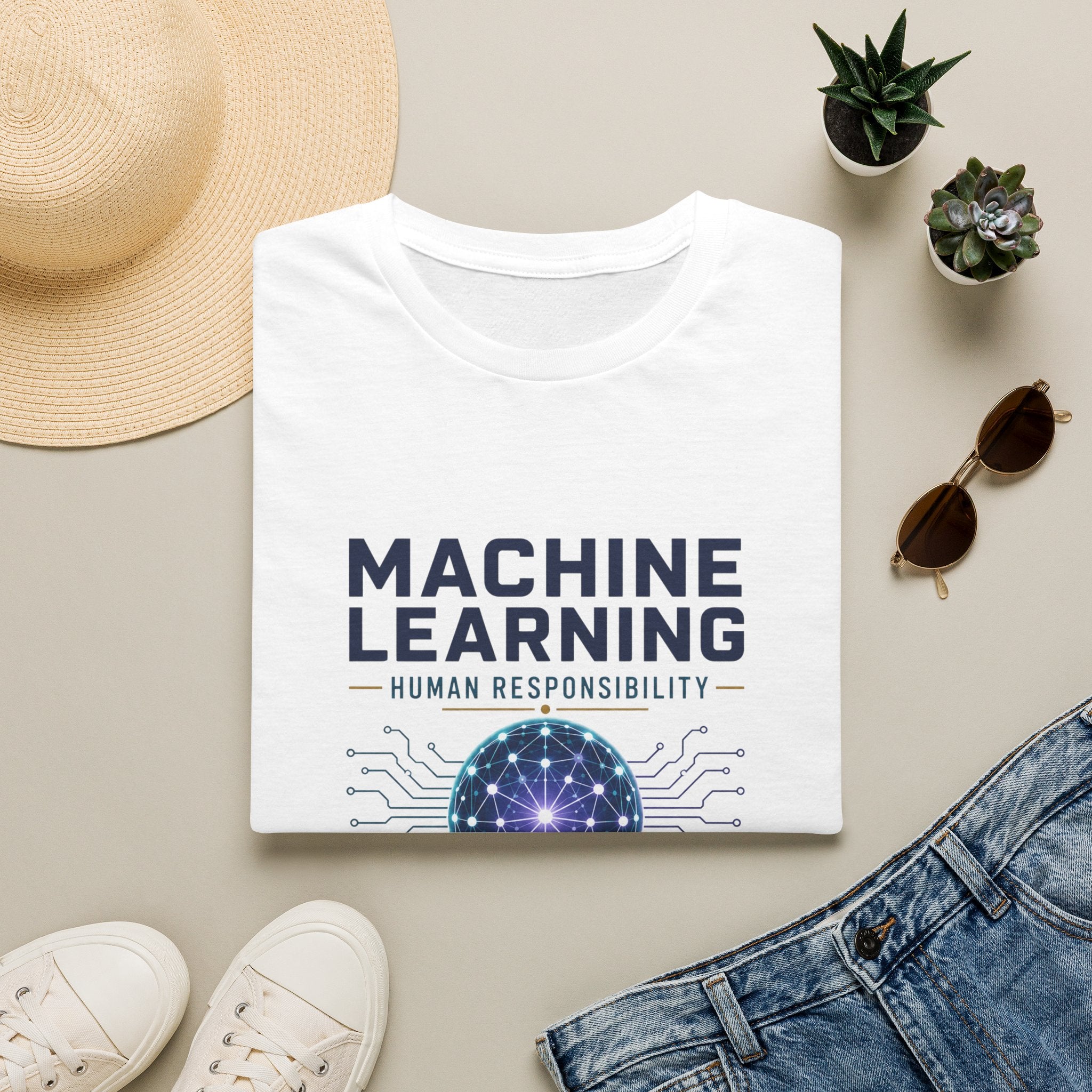 Machine Learning T-Shirt — "Human Responsibility" Tech Graphic Tee