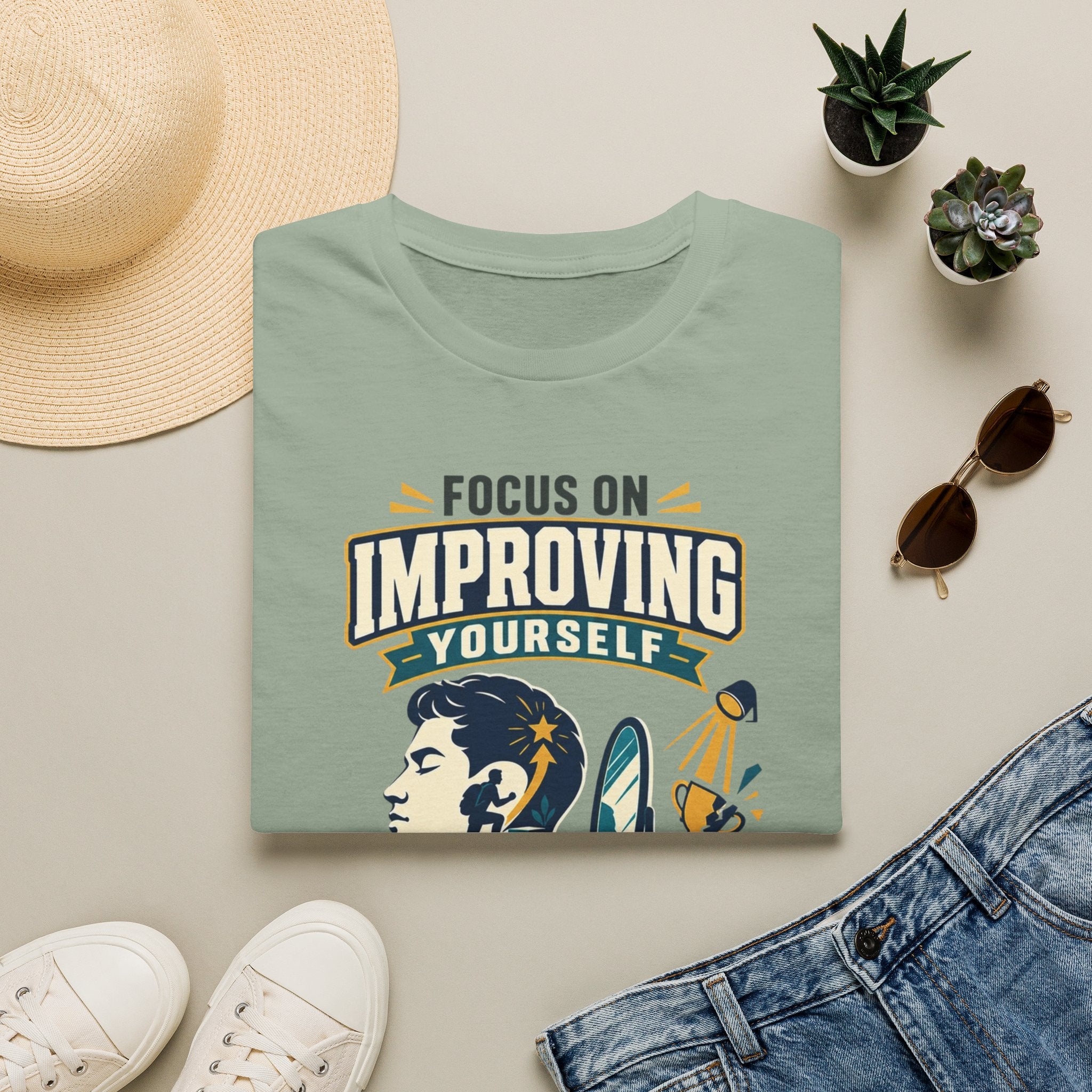 "Focus on Improving Yourself, Not Proving Yourself" Motivational Tee