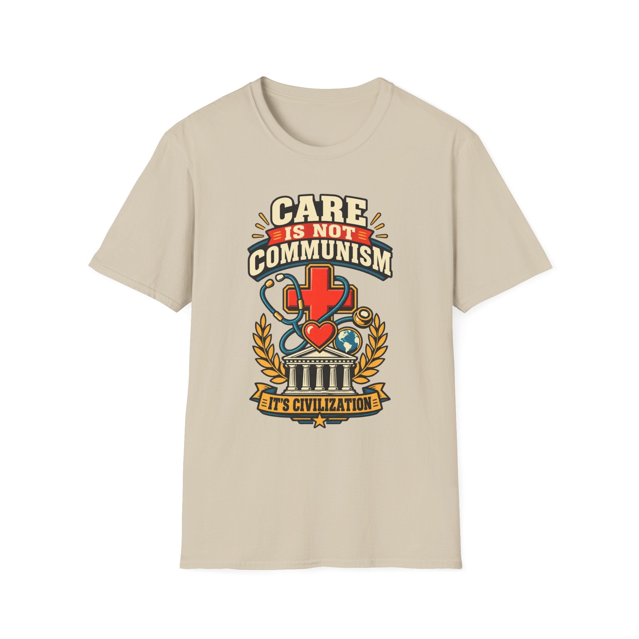 "Care Is Not Communism" Nurse/Healthcare Pride Tee