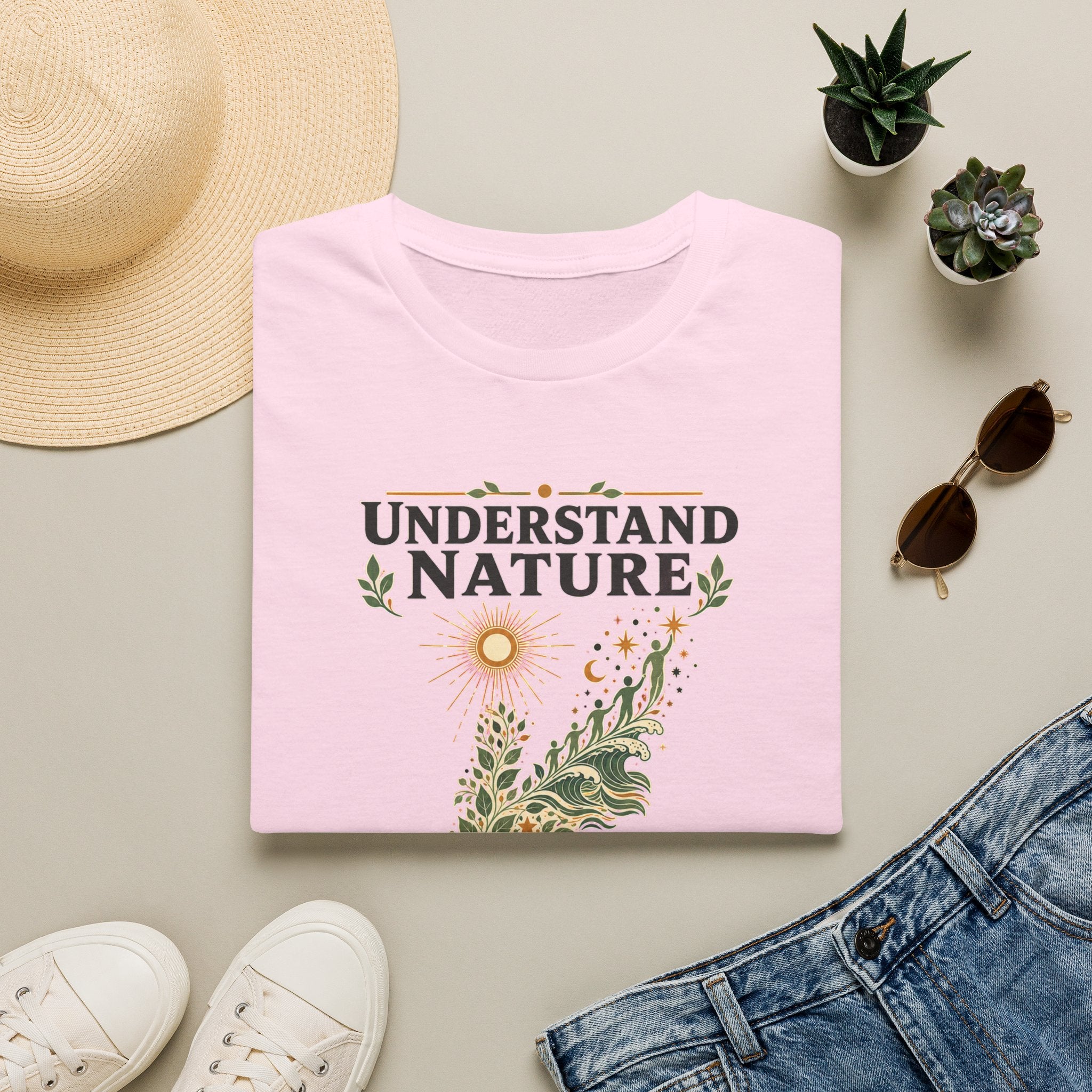 Understand Nature T-Shirt — Botanical 'Outgrow Fear' Graphic Tee
