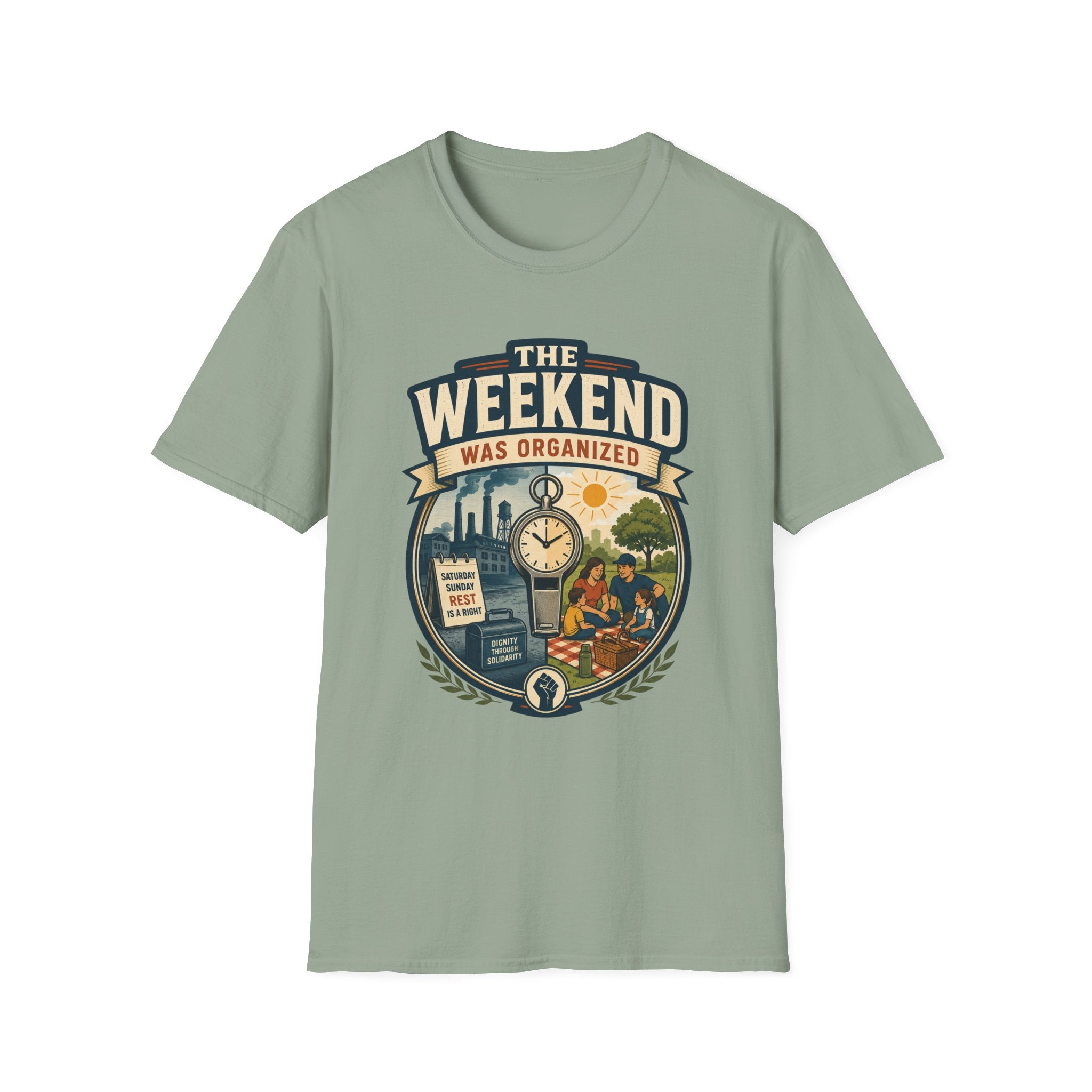 "The Weekend Was Organized" Graphic Tee (Relaxed Retro Travel Vibe)