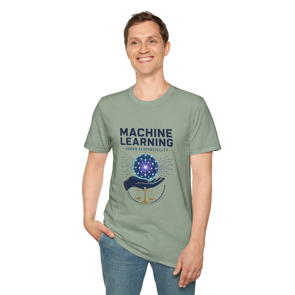 Machine Learning T-Shirt — "Human Responsibility" Tech Graphic Tee