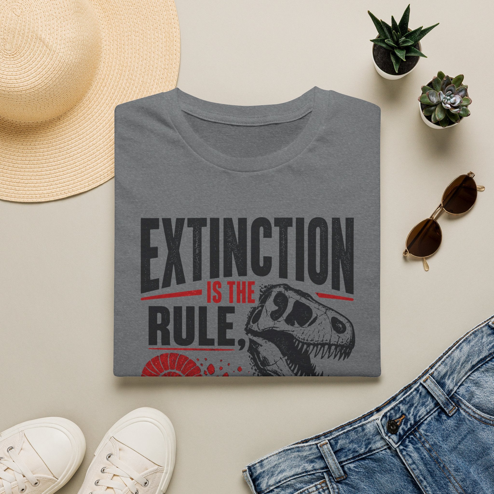 Extinction Is the Rule — Dinosaur Graphic T-Shirt