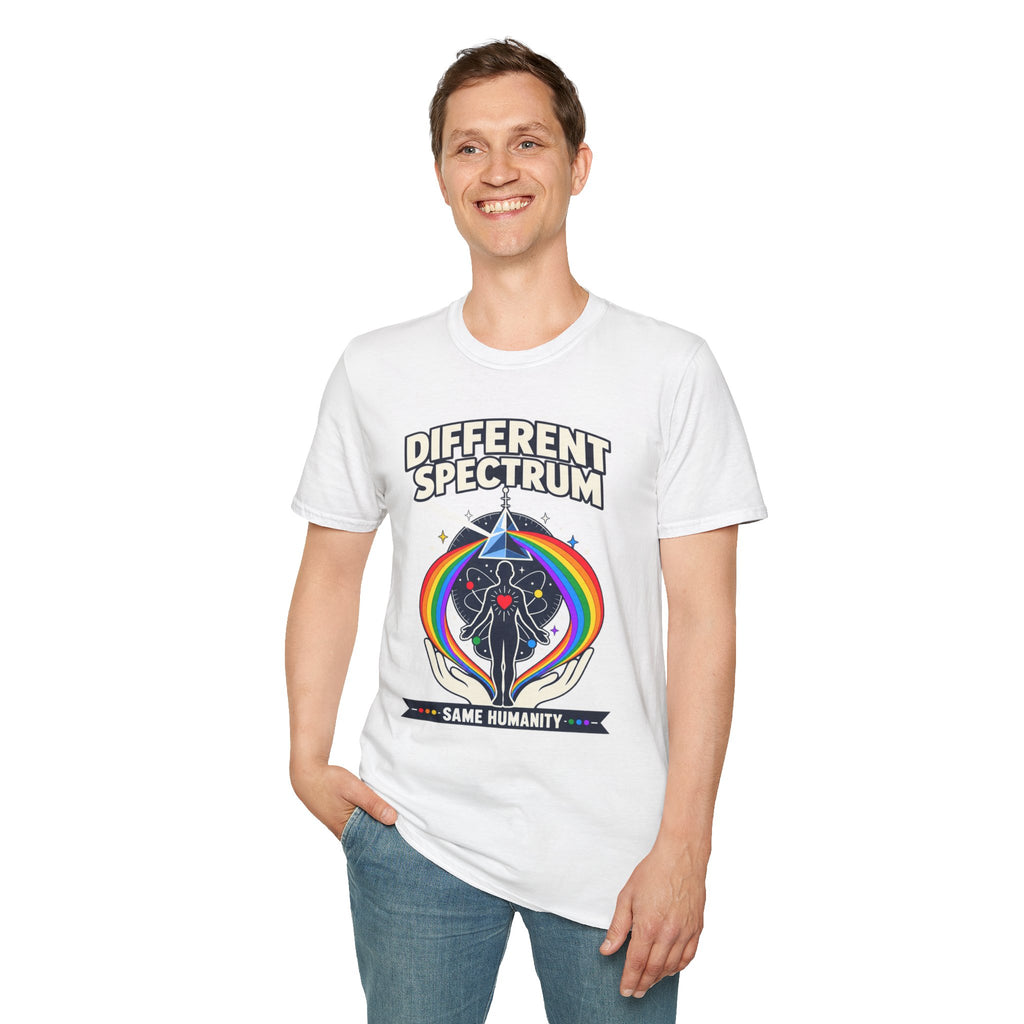 Different Spectrum T‑Shirt — Pride Rainbow Inclusive "Same Humanity" Tee