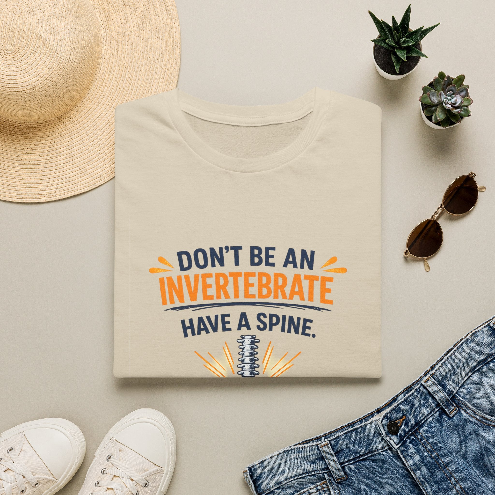 "Don't Be an Invertebrate Have a Spine" Graphic Tee