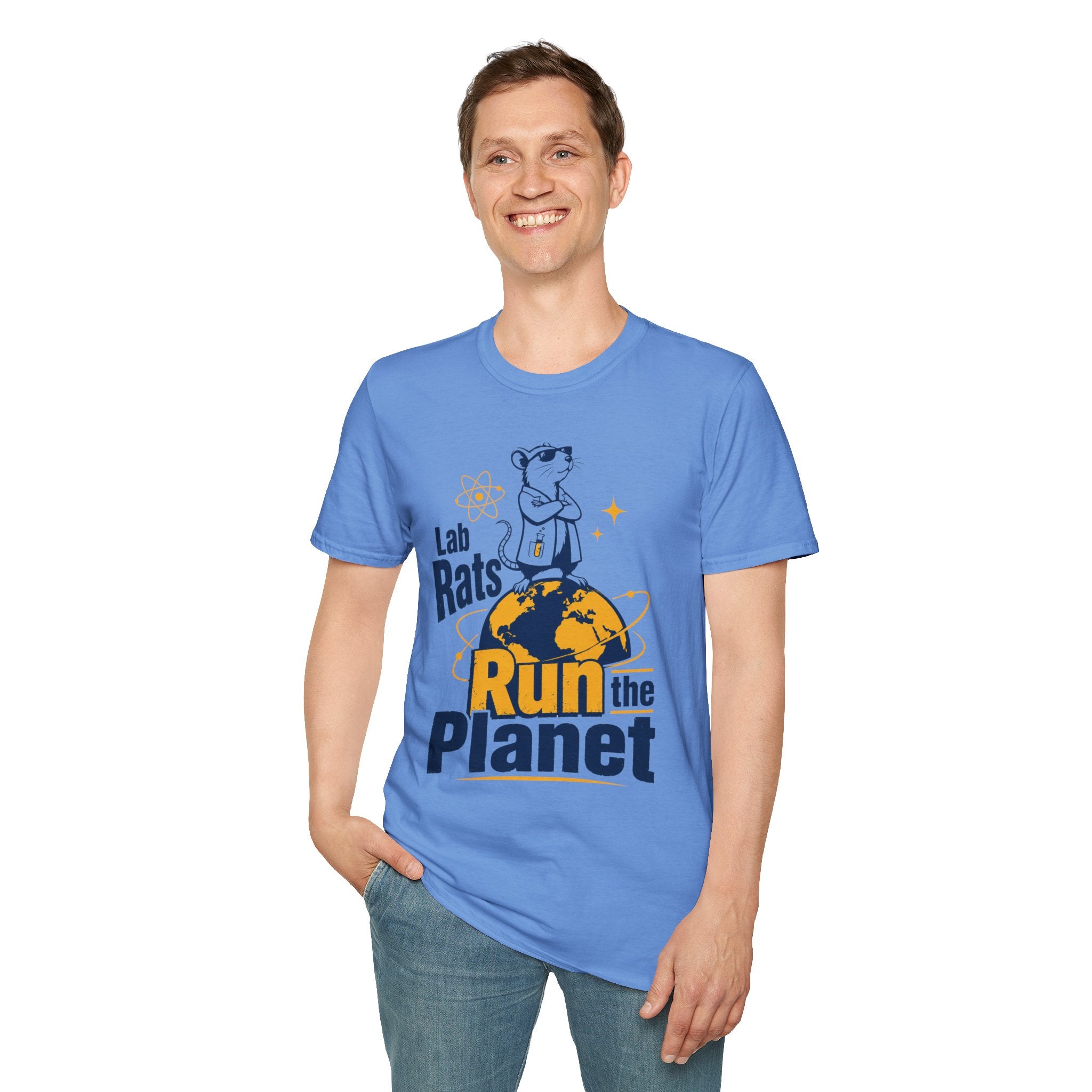 Lab Rats Run the Planet T-Shirt — Cute Scientist Rodent Graphic Tee