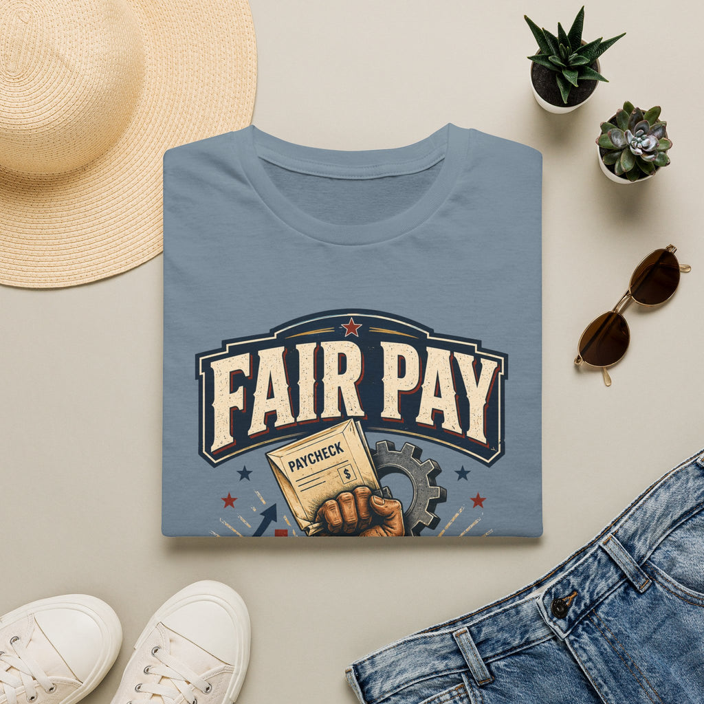 Fair Pay T-Shirt — "Fair Pay Was Never a Gift" Labor Rights Graphic Tee