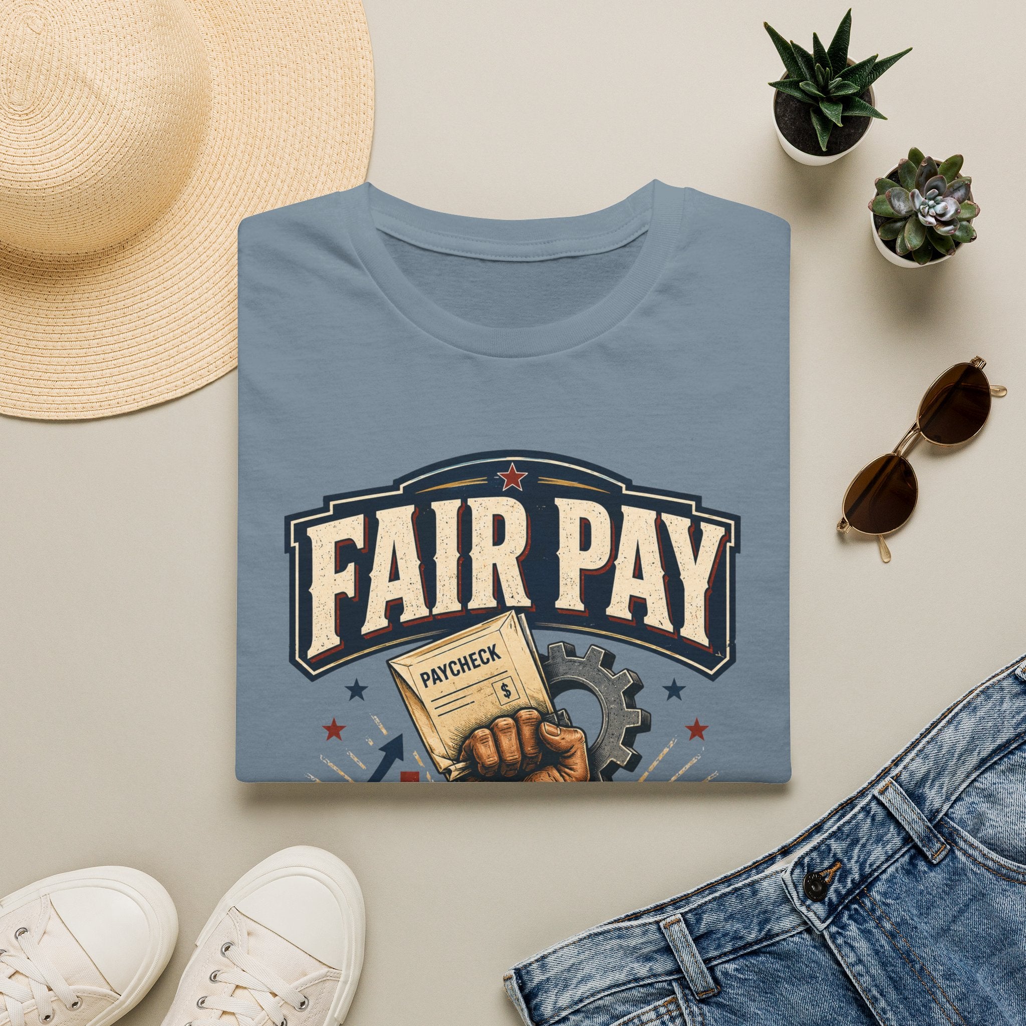 Fair Pay T-Shirt — "Fair Pay Was Never a Gift" Labor Rights Graphic Tee