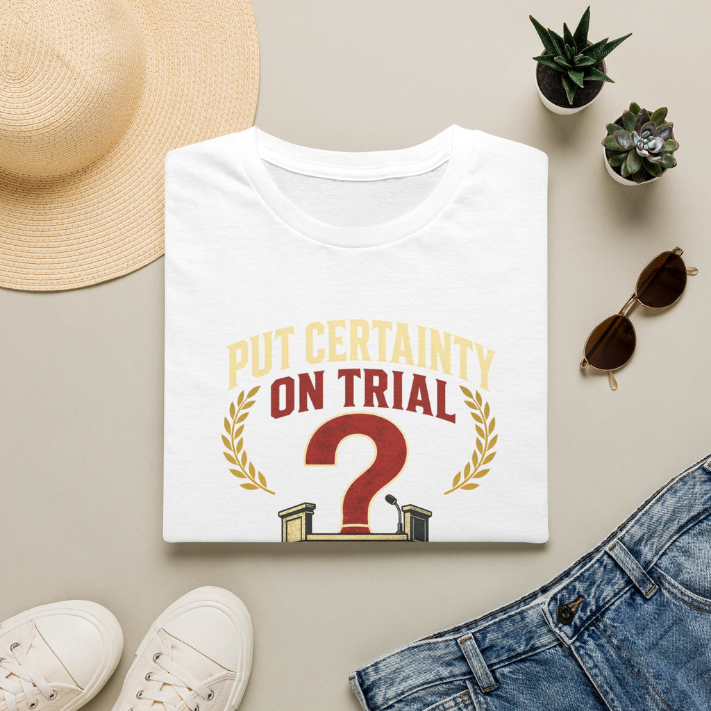 "Put Certainty On Trial" Questioning Democracy Graphic Tee