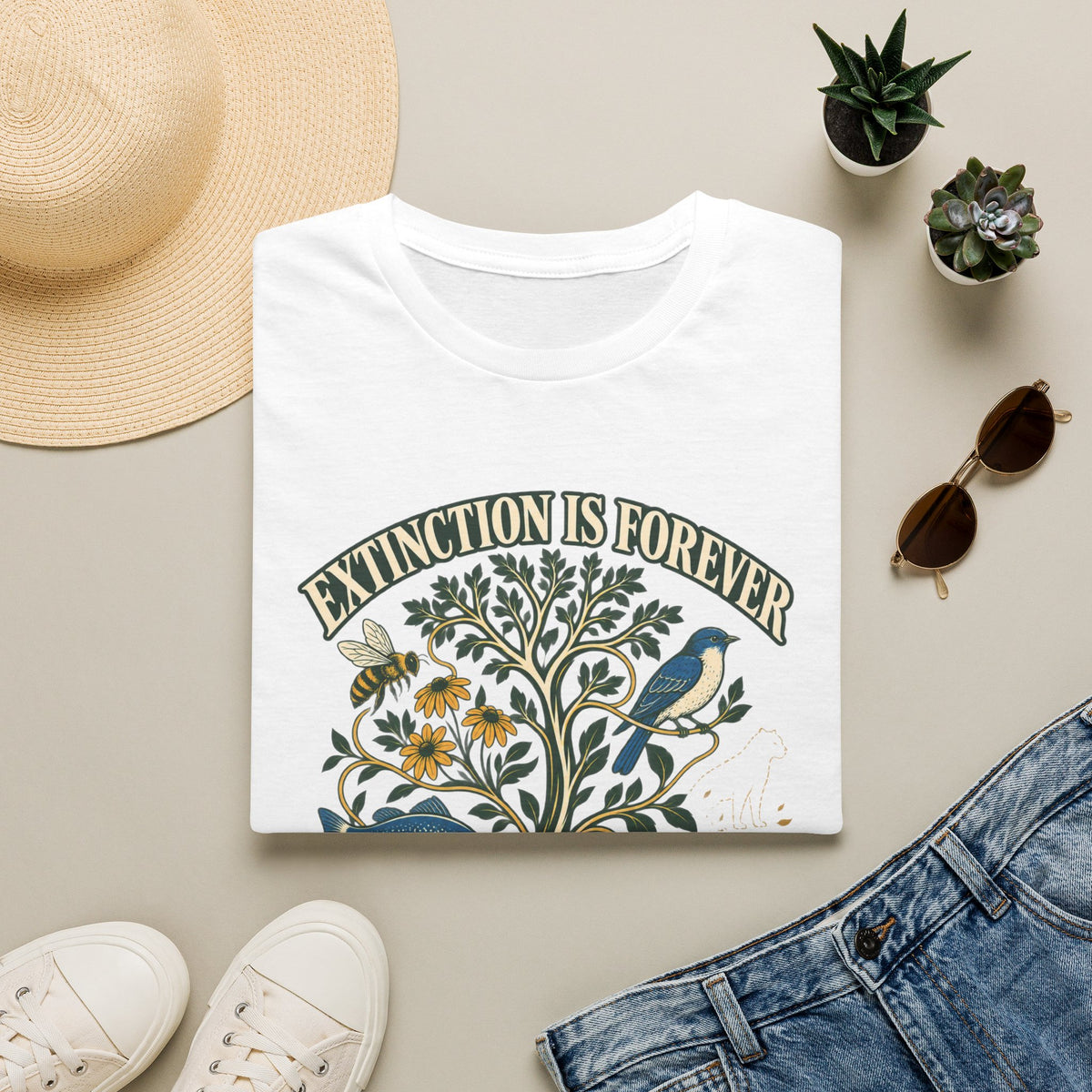 "Extinction Is Forever" Nature Conservation Graphic Tee