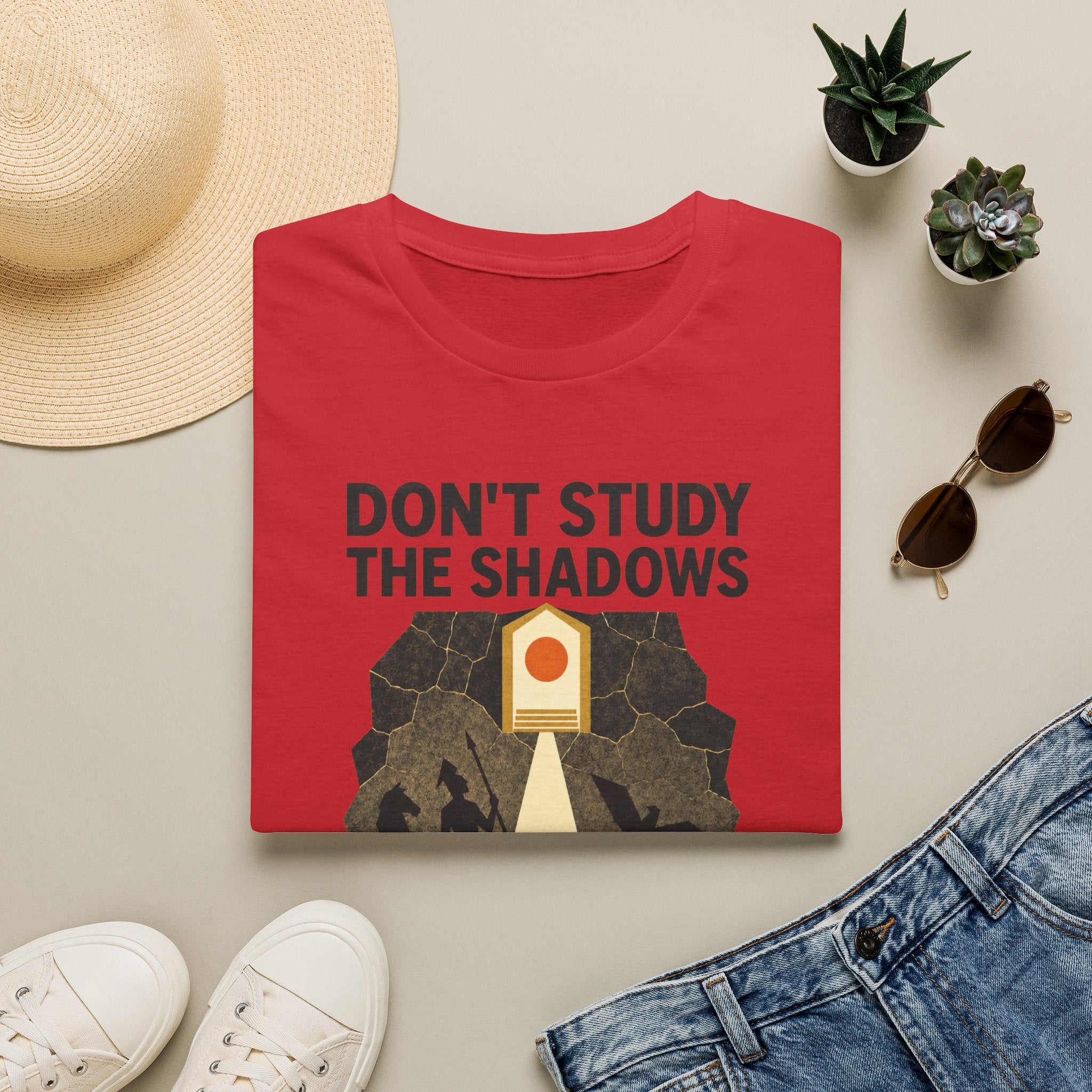 "Don't Study the Shadows, Find the Light" Inspirational Graphic Tee