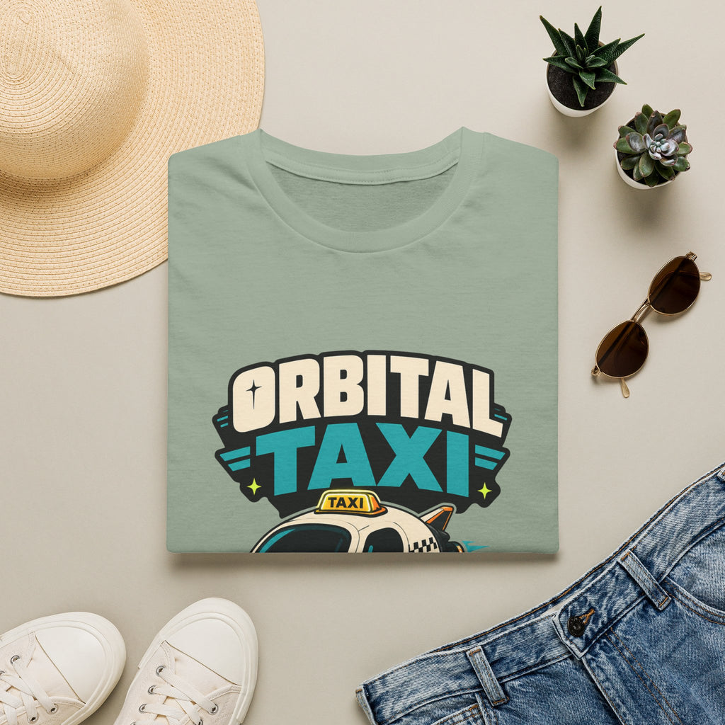 Orbital Taxi T‑Shirt – Retro Space Shuttle Cab Graphic Tee