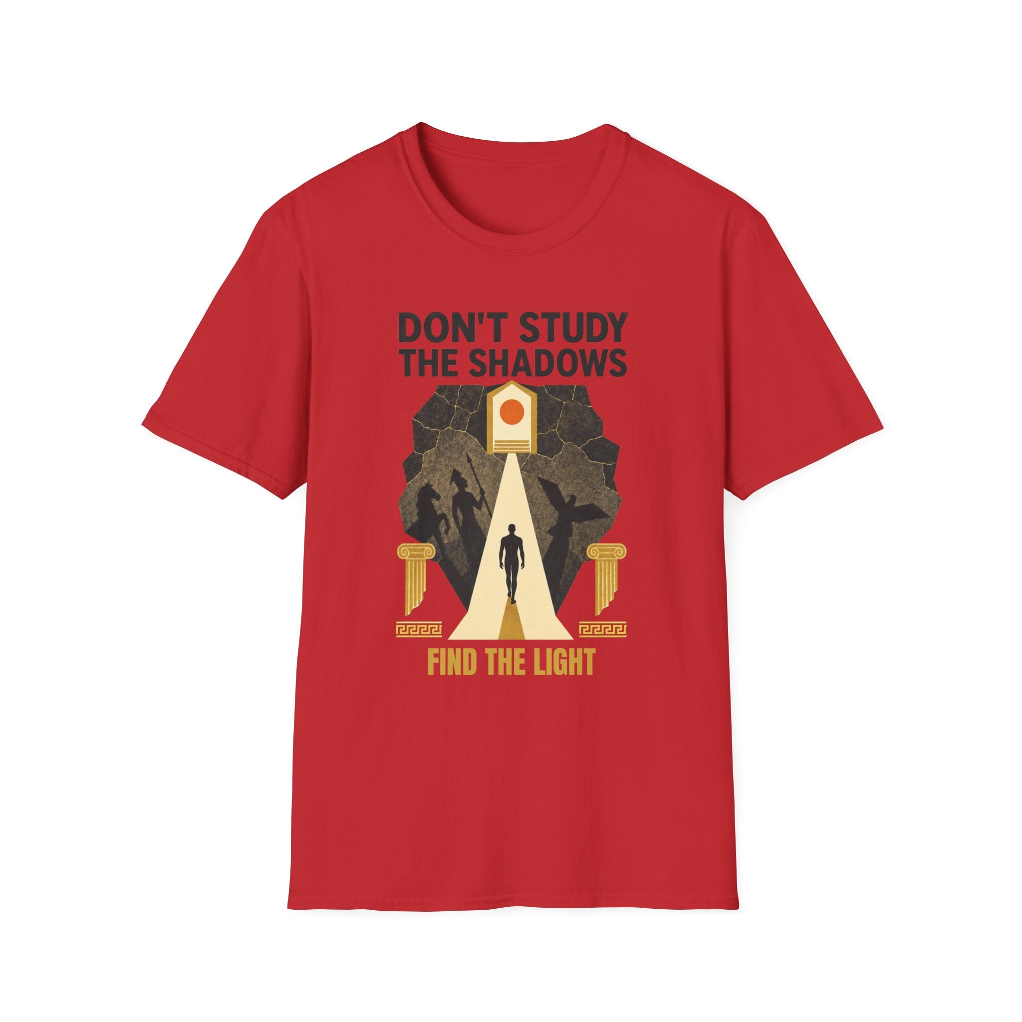 "Don't Study the Shadows, Find the Light" Inspirational Graphic Tee