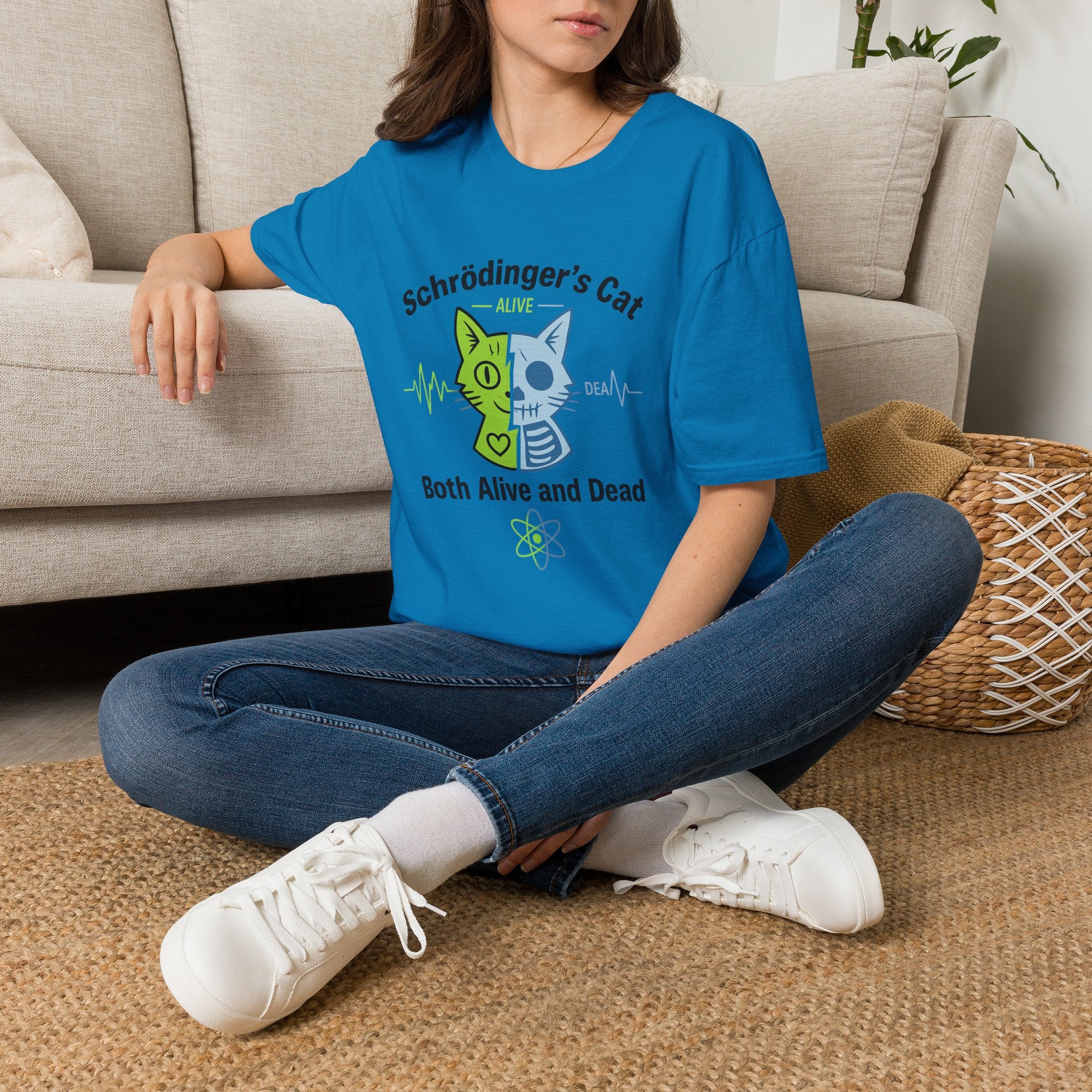 Schrödinger’s Cat T-Shirt — 'Both Alive and Dead' Quantum Science Funny Tee
