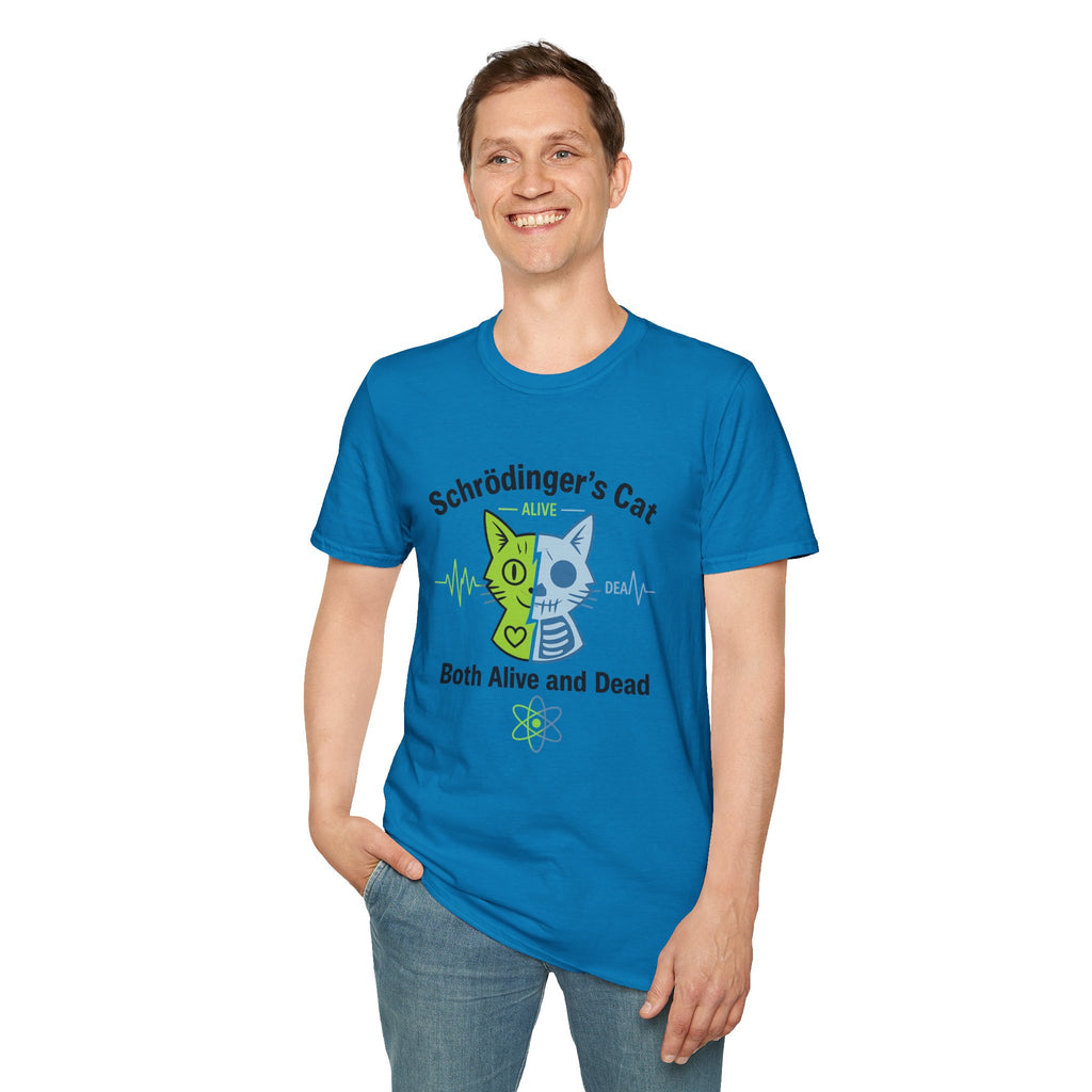 Schrödinger’s Cat T-Shirt — 'Both Alive and Dead' Quantum Science Funny Tee